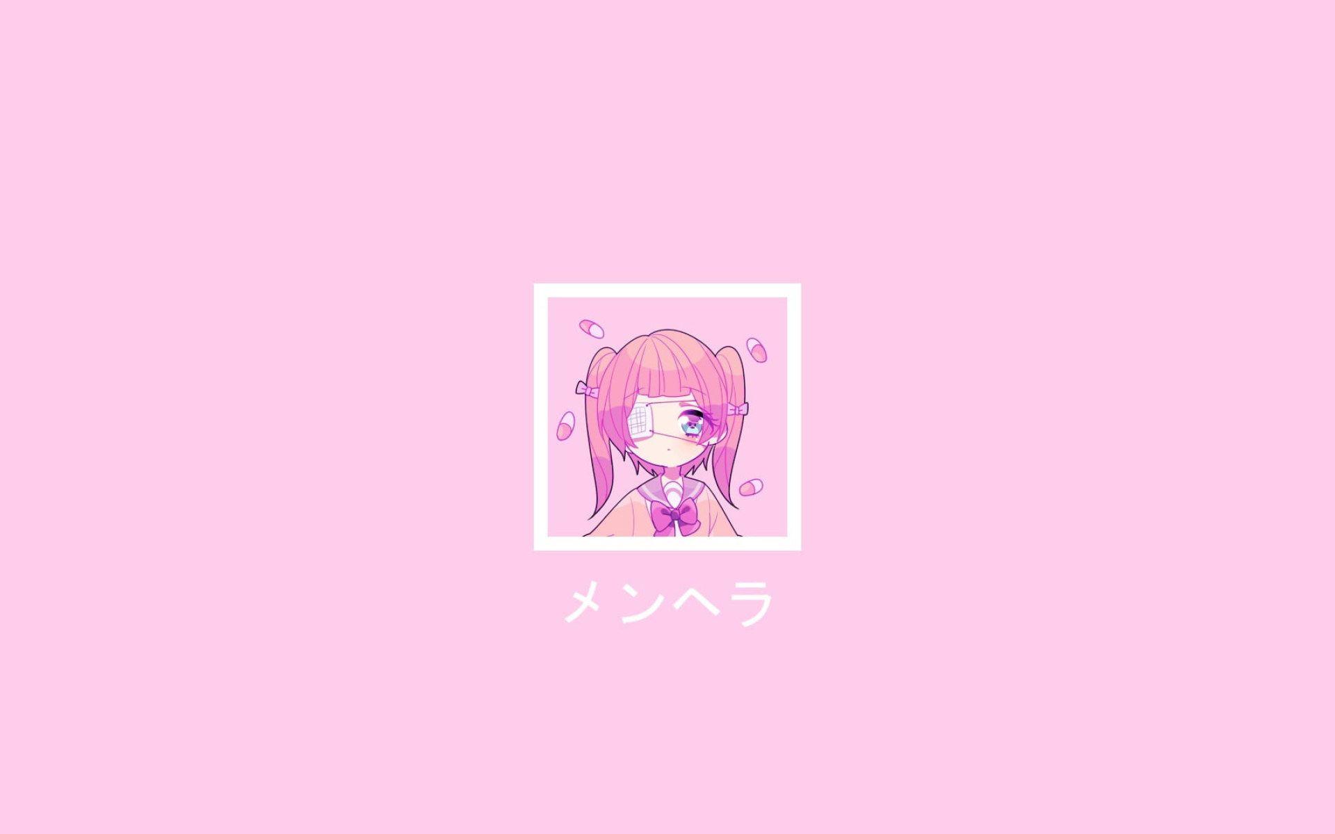 1920x1200 Cute Wallpaper • Menhera Chan, Simple Background, Yami Kawaii, Pink Color, Human Representation Wallpaper • Wallpaper For You The Best Wallpaper For Desktop & Mobile