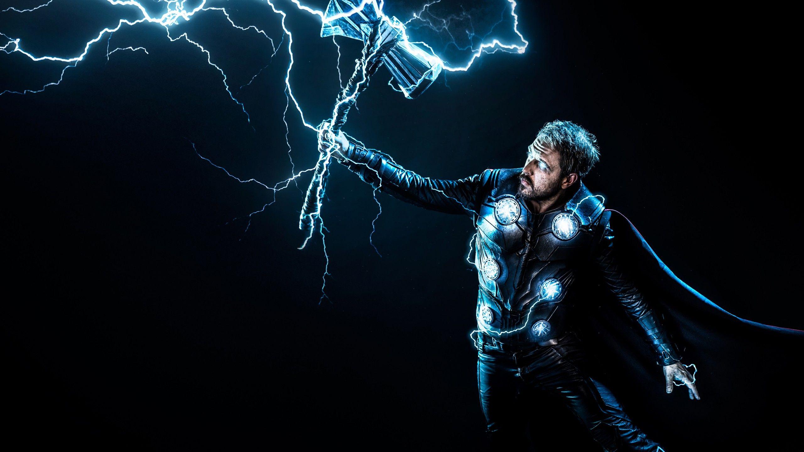 2560x1440 Thor 4K Wallpaper, God of Thunder, Graphics CGI