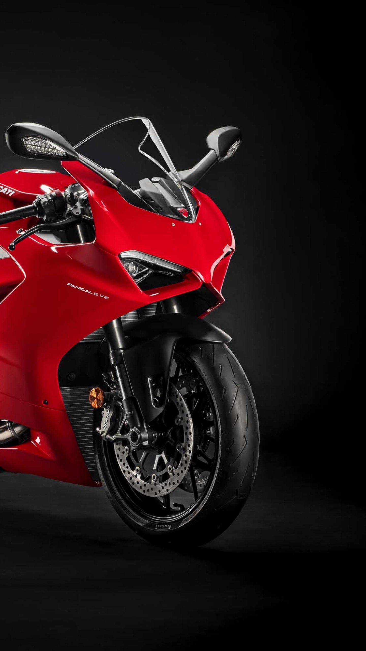 1440x2560 Ducati Panigale V2 4K Wallpaper, Sports bikes, Black background, Bikes