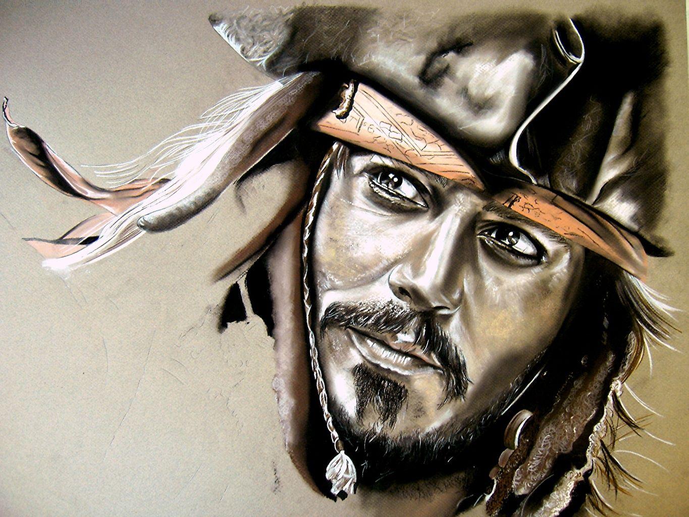 1365x1024 Wallpaper Pirates of the Caribbean Johnny Depp Pirates Moustache