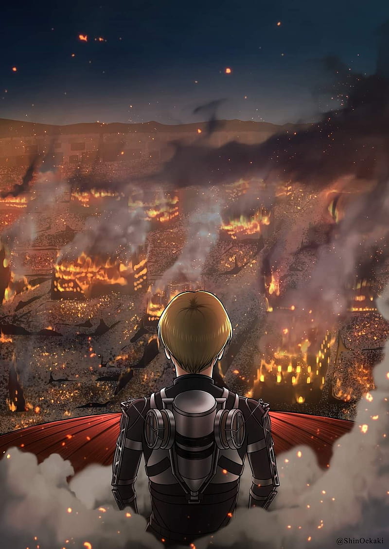 800x1129 Attack on titan, anime, shingeki no kyojin, snk, HD phone wallpaper