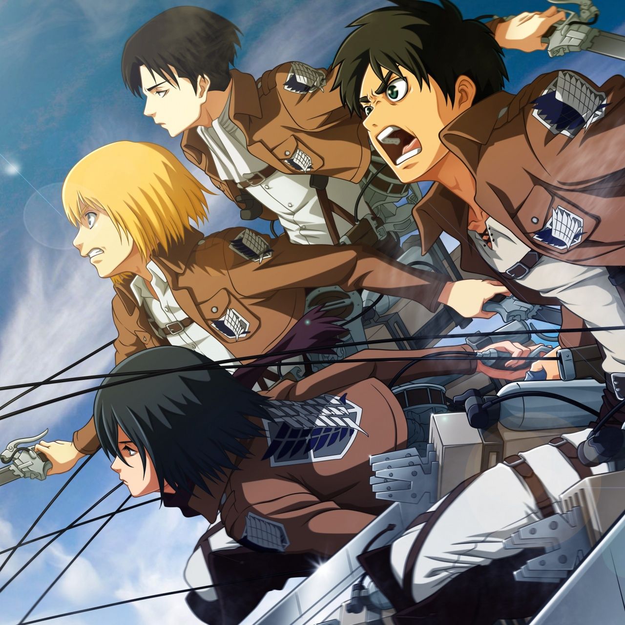 1280x1280 Attack on Titan Wallpaper 4K, Anime series, Levi Ackerman
