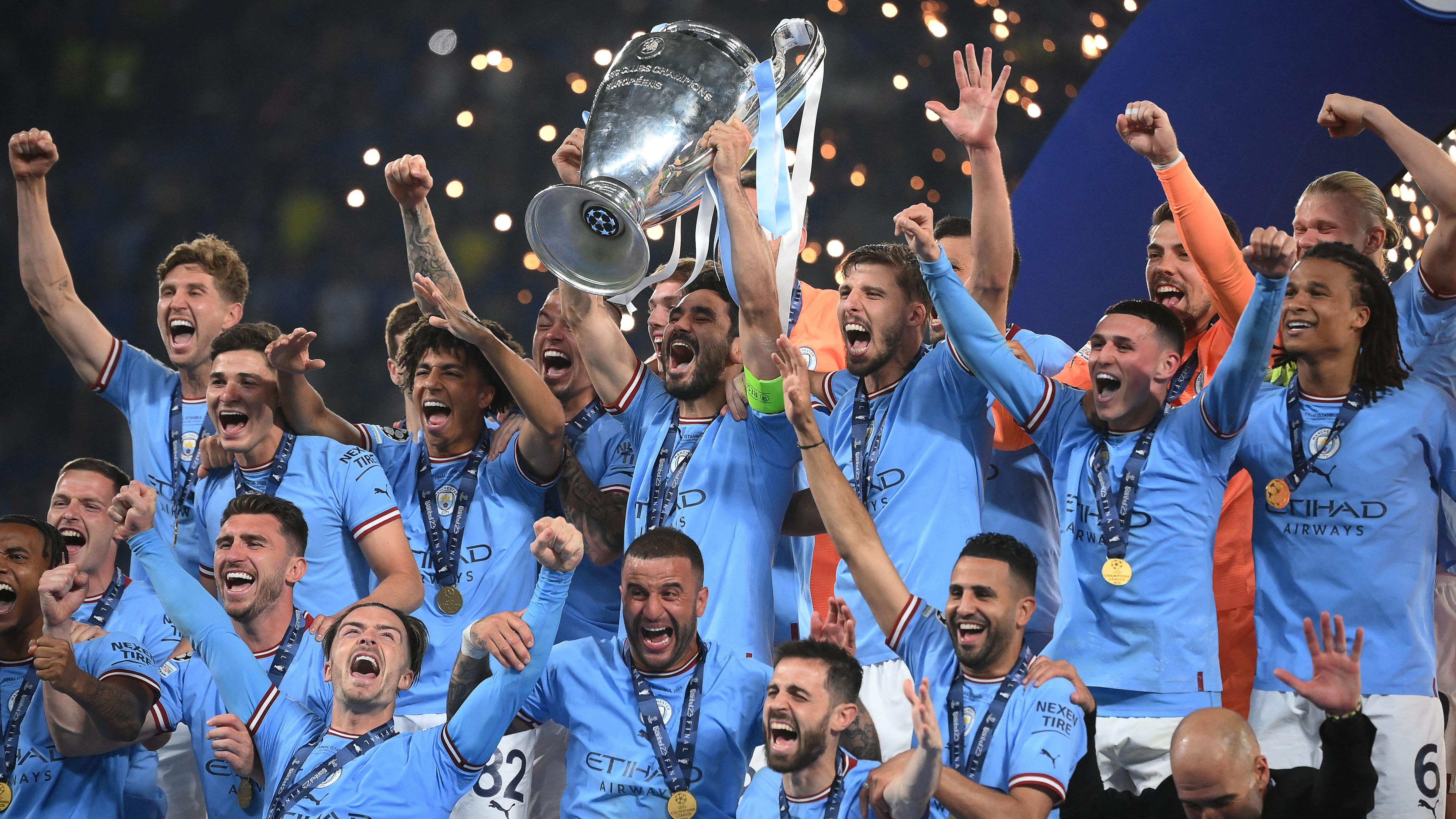 5389x3031 Man City UCL Winners Wallpaper