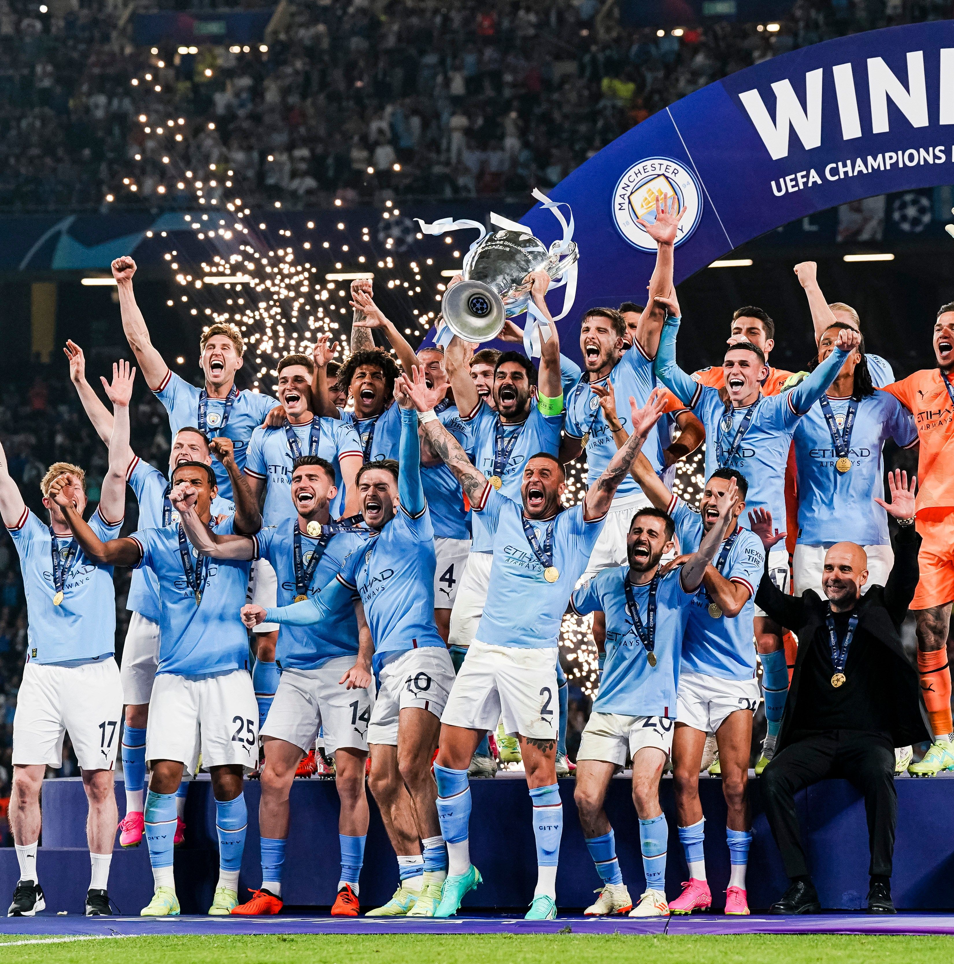 3300x3333 BEST PICTURES FROM MANCHESTER CITY's UCL VICTORY. Bitter and Blue