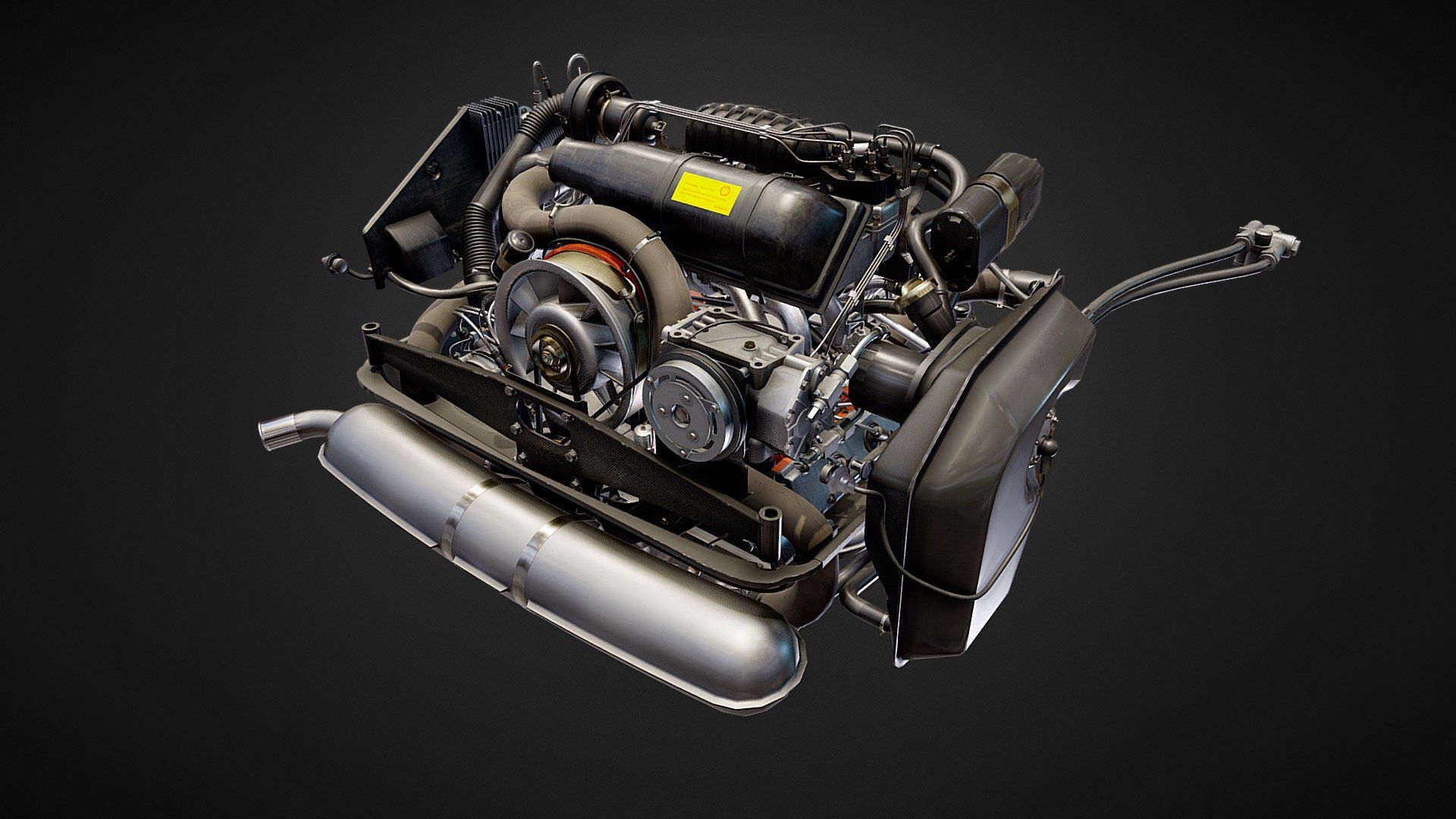 1920x1080 Porsche 911 SC Engine with 915 Gearbox model by PROKOP [5454444]