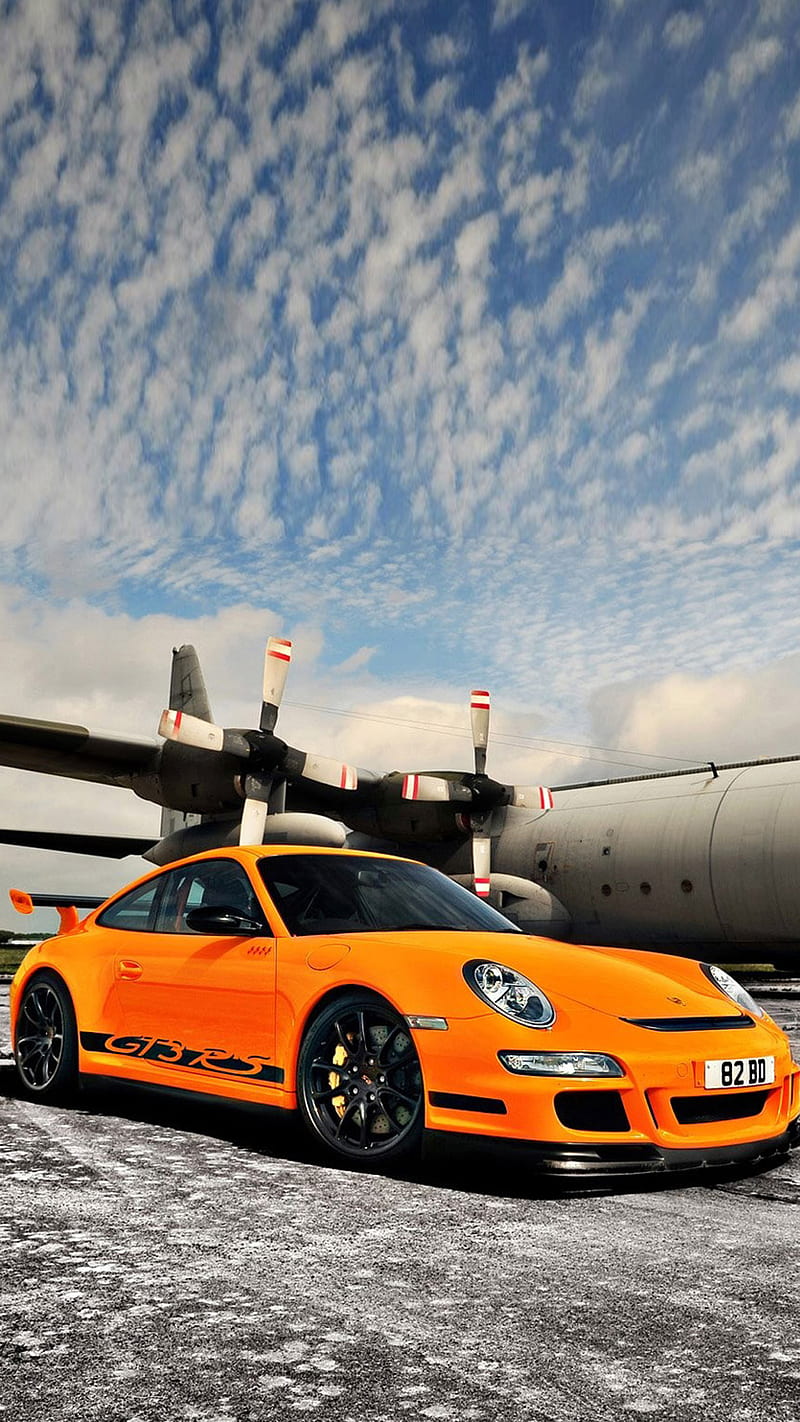 800x1422 Porsche GT3 rs, engine, orange, speed, supercar, HD phone wallpaper