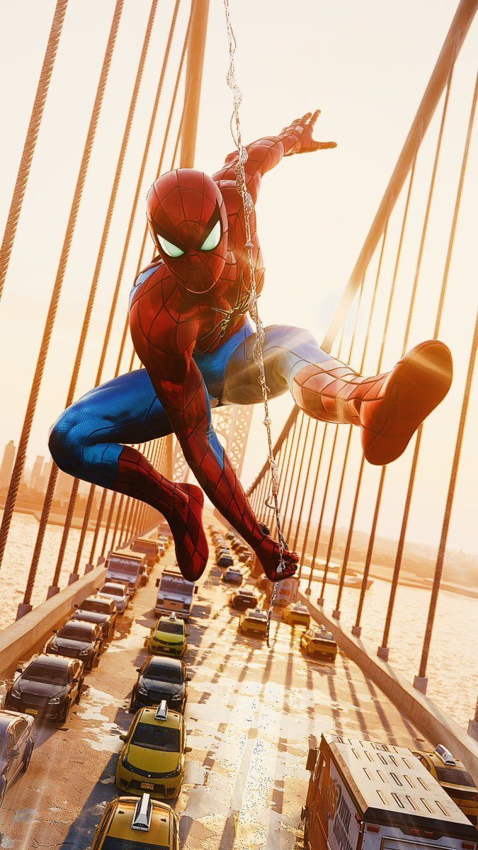 675x1200 Spider Man Swinging