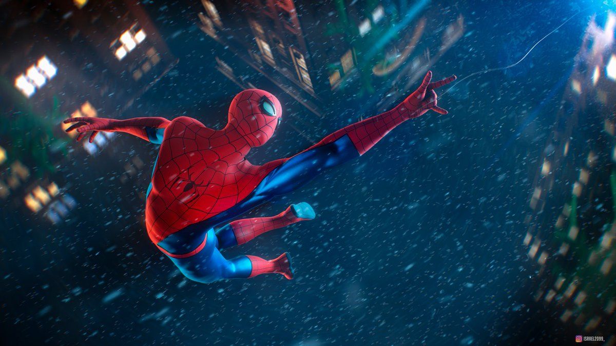 1200x674 Peter Parker Is No More, But Spider Man Lives On. Spiderman Wallpaper Based On The Final Web Swing Scene Of Spider Man: No Way Home. Download The HD Version On My Gumroad Link In