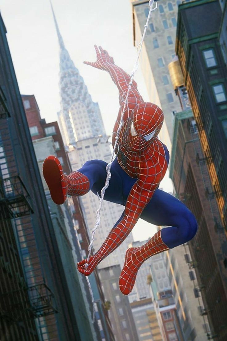 736x1104 Spiderman Swinging Tobey. Spiderman 2002 Wallpaper, Spiderman Wallpaper Tobey Maguire, Marvel's Spider Man
