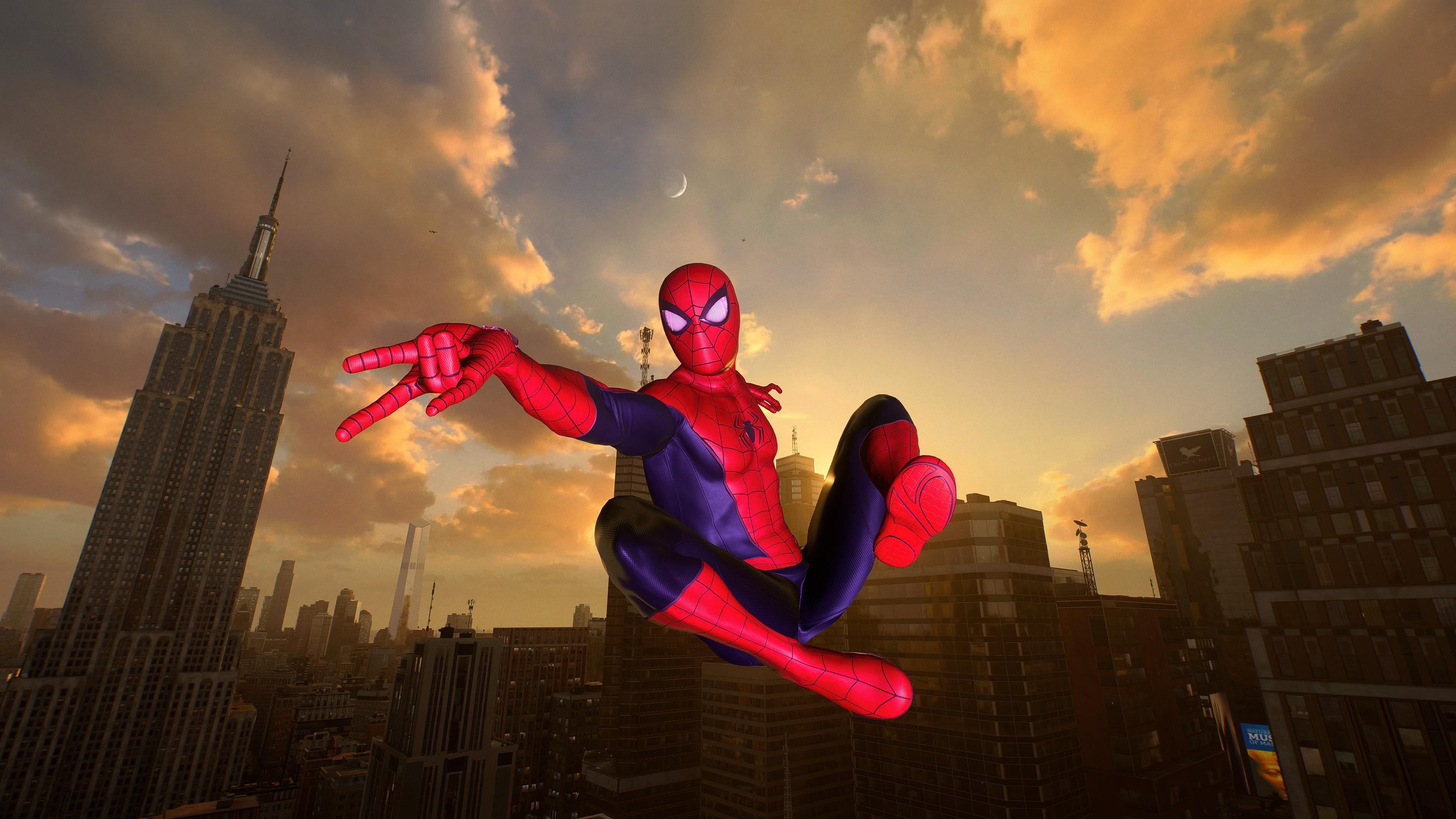 3840x2160 Picture Of Spider Man Swinging