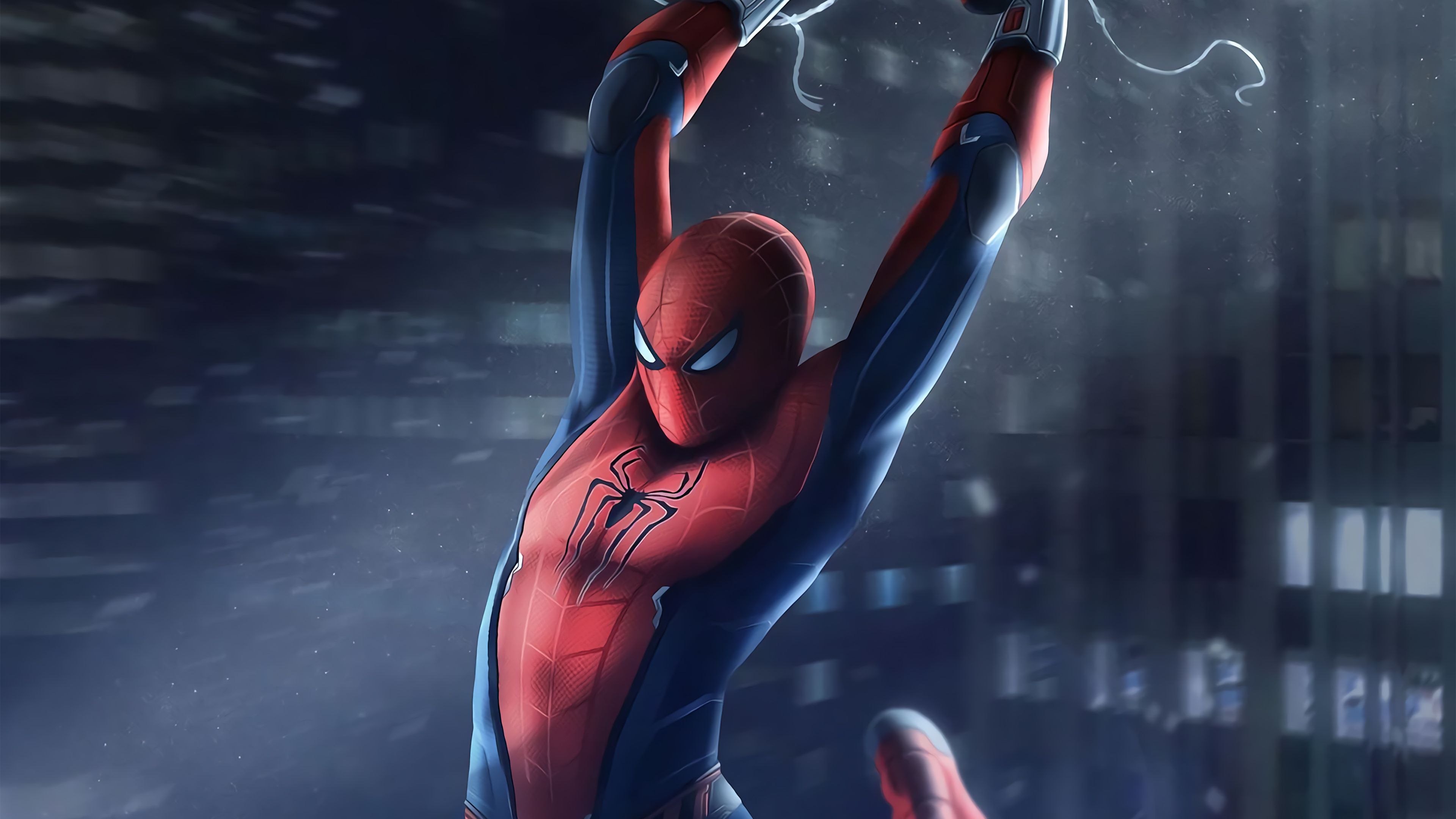 3840x2160 Spiderman Swinging In City 4k Wallpaper, HD Superheroes Wallpaper, 4k Wallpaper, Image, Background, Photos and Picture