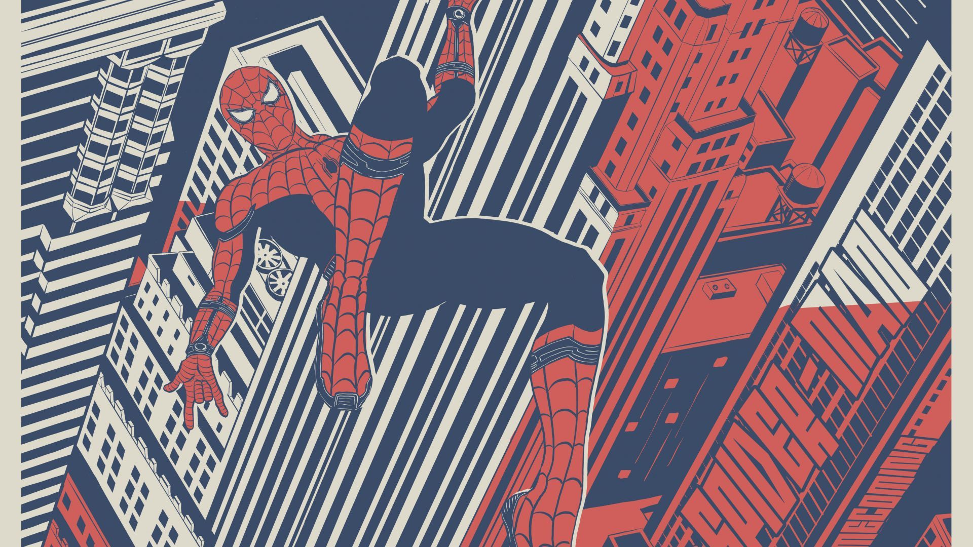 1920x1080 Spider Man Swinging Wallpaper
