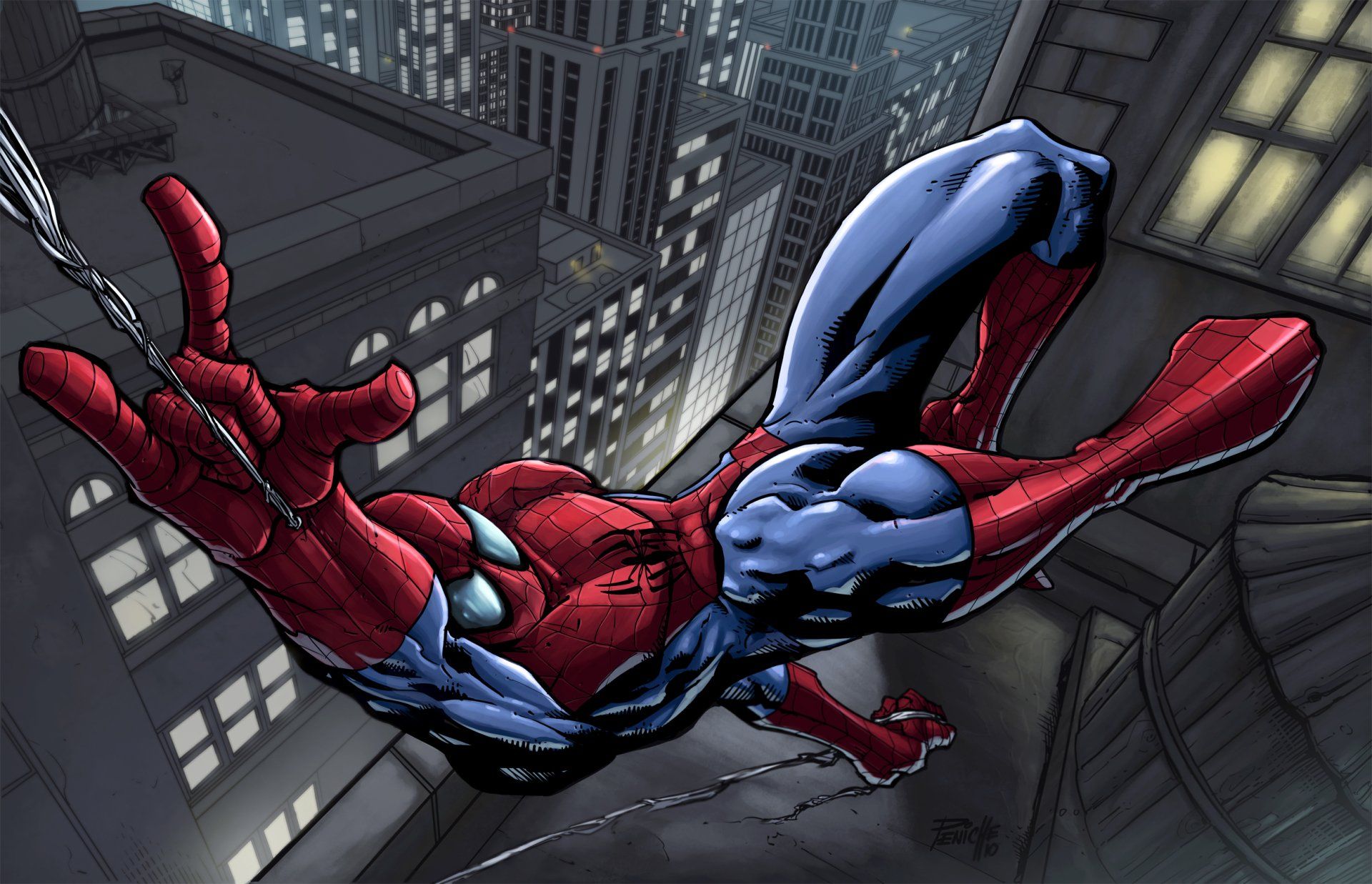 1920x1237 HD Comic Spider Man Swingingyx1611