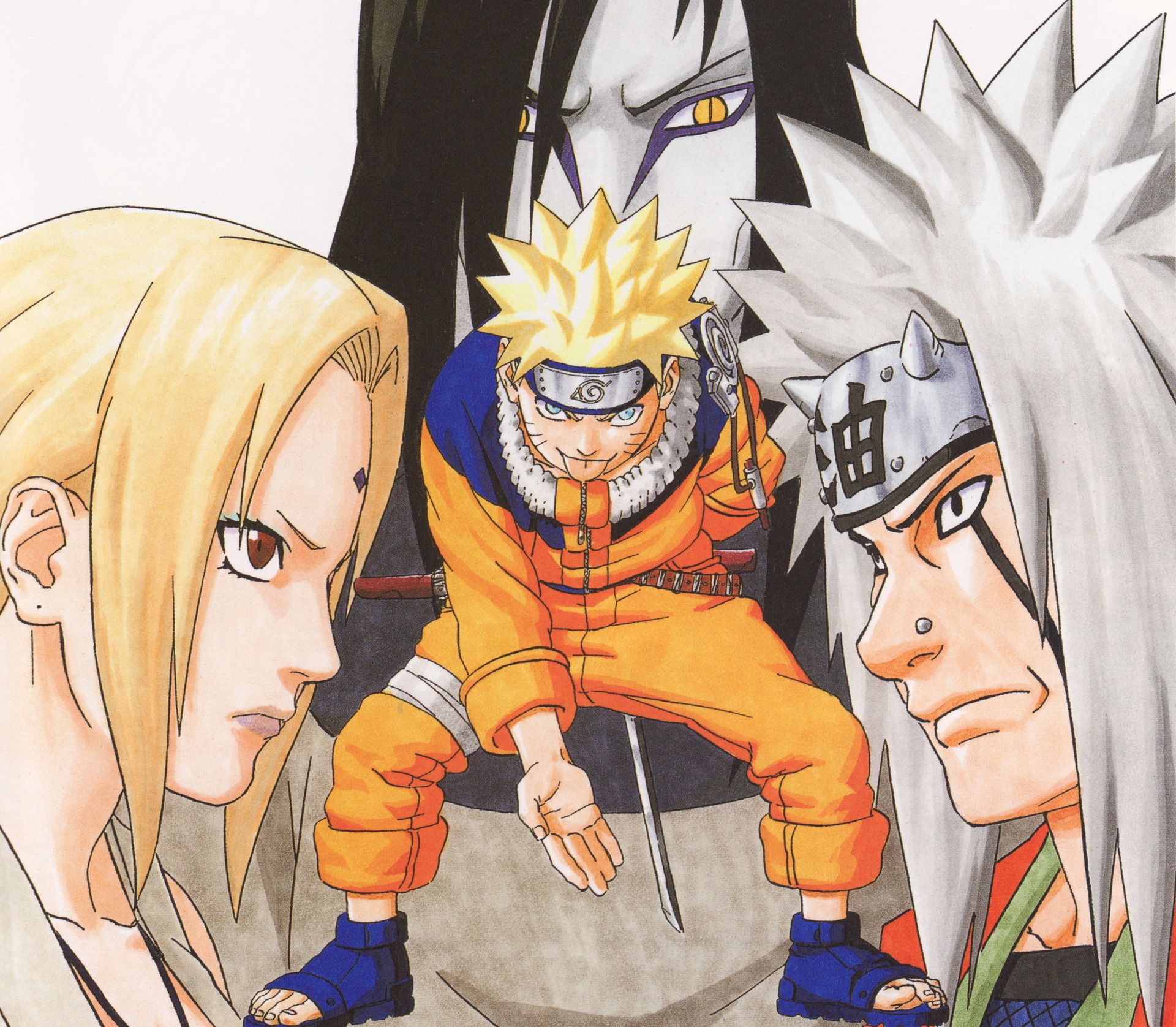 1920x1676 4K Ultra HD Naruto: Tsunade & Jiraiya Encounter in Anime Style