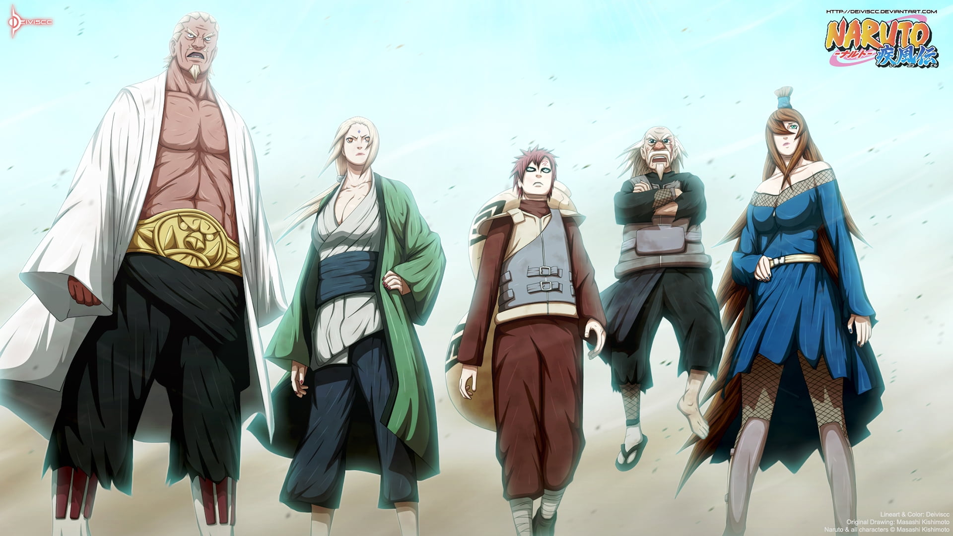 1920x1080 Naruto Shipudden digital wallpaper, Naruto Shippuuden, Tsunade, Gaara, Mei Terumi HD wallpaper