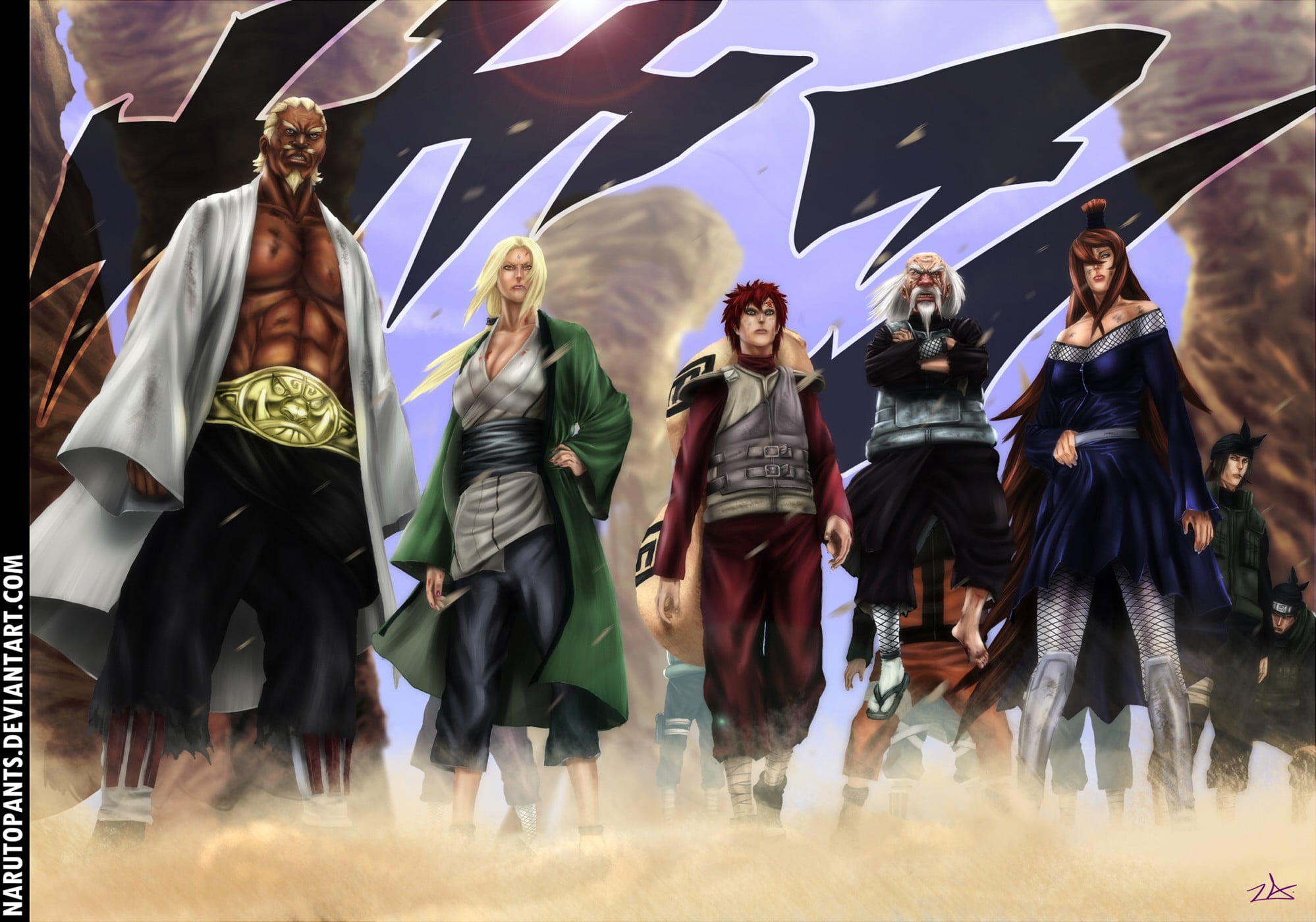 1998x1400 Naruto Shipudden digital wallpaper, Naruto Shippuuden, Tsunade, Gaara, Mei Terumi HD wallpaper