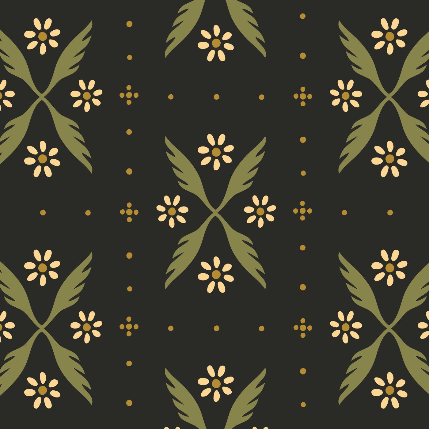1400x1400 Flower Mosaic Wallpaper