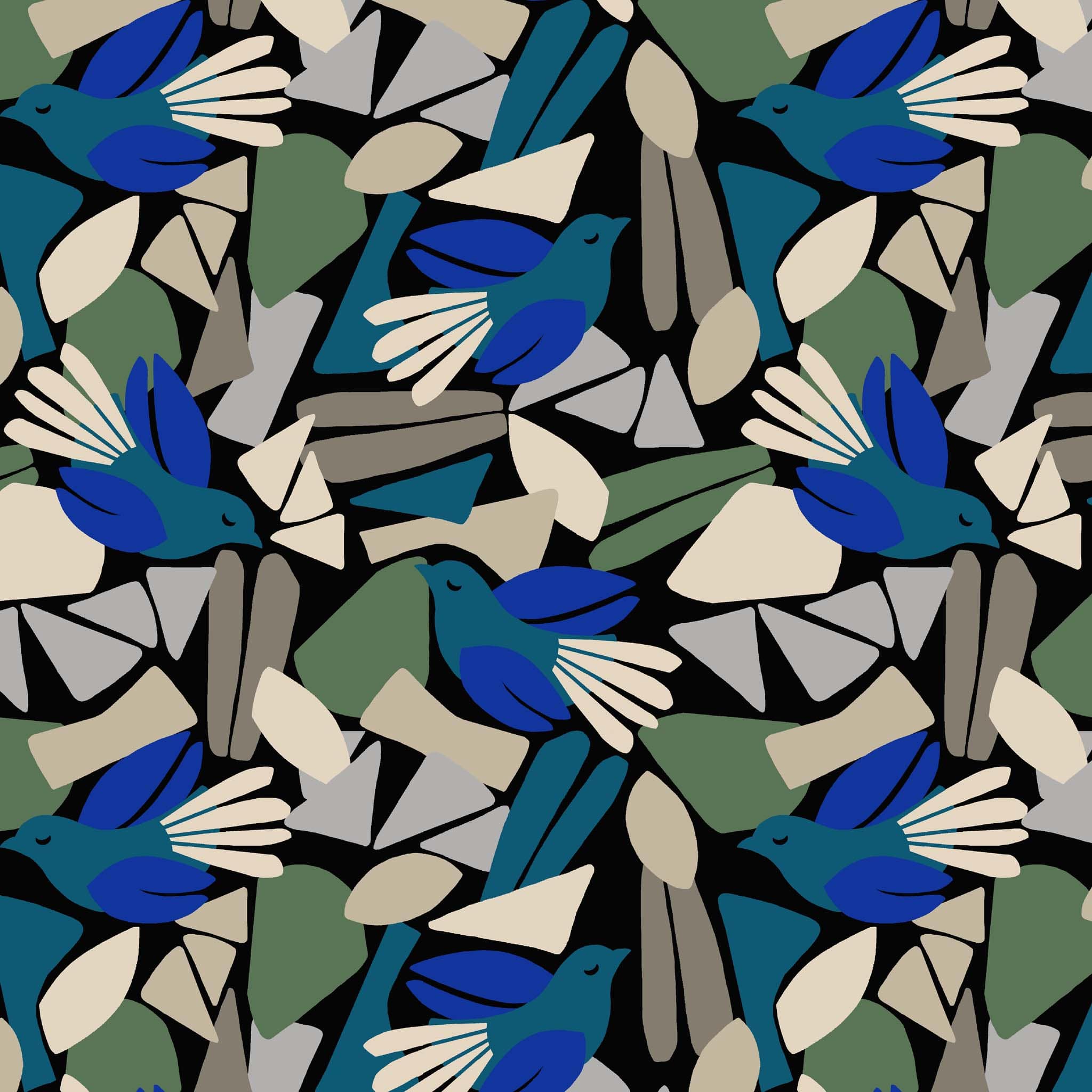 2048x2048 Bird Mosaic Wallpaper