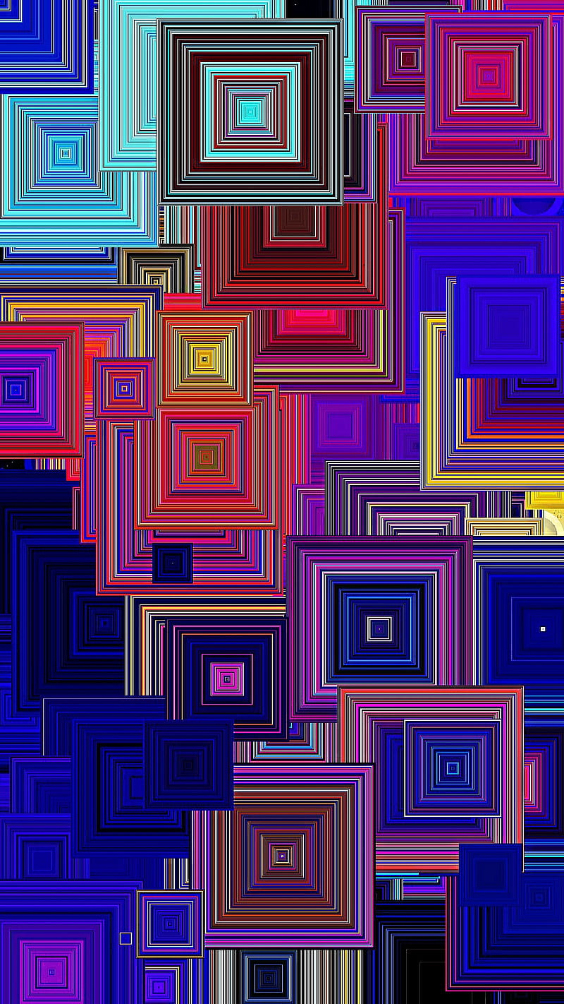 800x1422 Bold Mosaic, 8bit, bright, colorful, desenho, pattern, rainbow, squares, HD phone wallpaper
