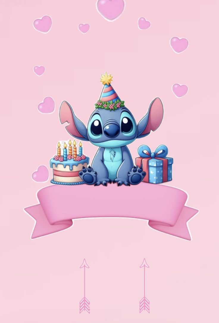 736x1087 Stitch birthday poster. Happy birthday stitch background, Stitch and angel birthday wallpaper, Topper
