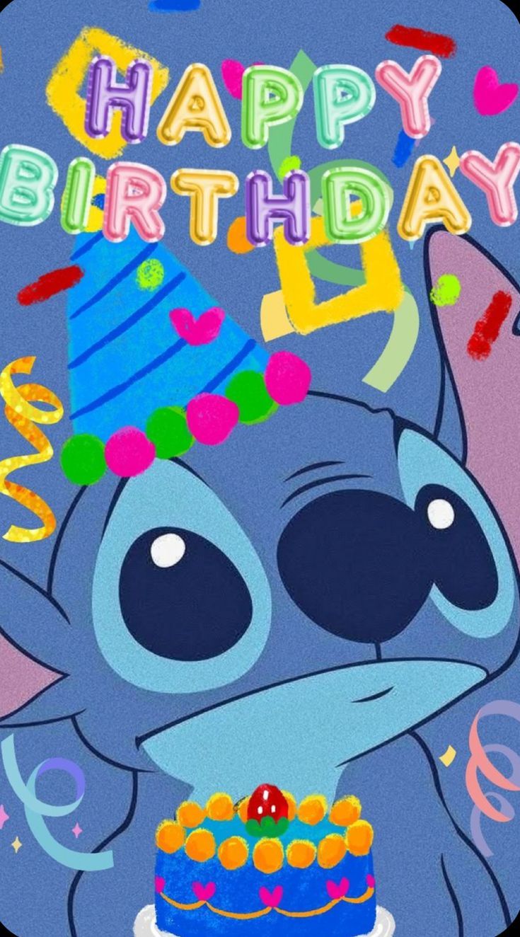 735x1324 Birthday stitch wallpaper. Stitch happy birthday wishes, Happy birthday from stitch, Stitch birthday party