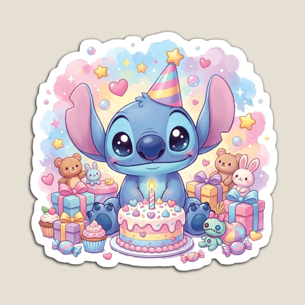 1000x1000 Stitch Birthday Party Greeting Card