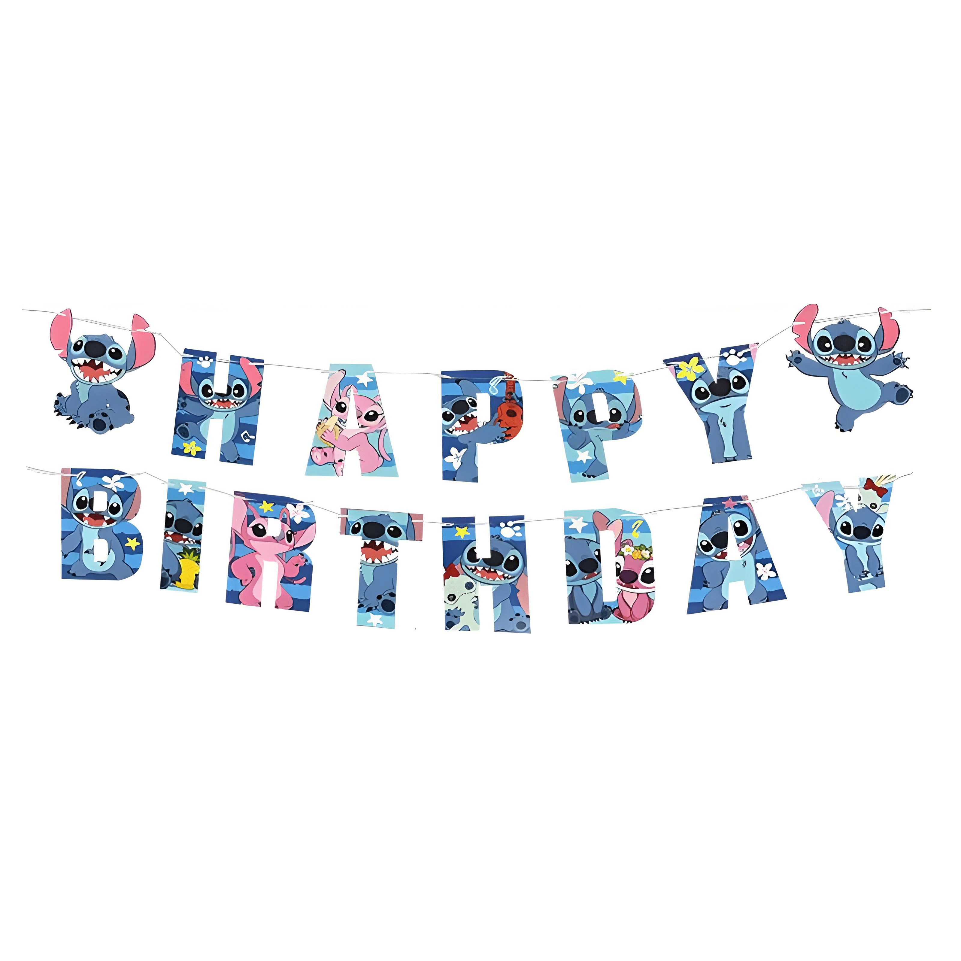 3200x3200 Stitch On Banner Stitch Birthday Banner Cartoon Happy Birthday Banner Happy Birthday Signs Birthdays Party Decorations Birthday Background