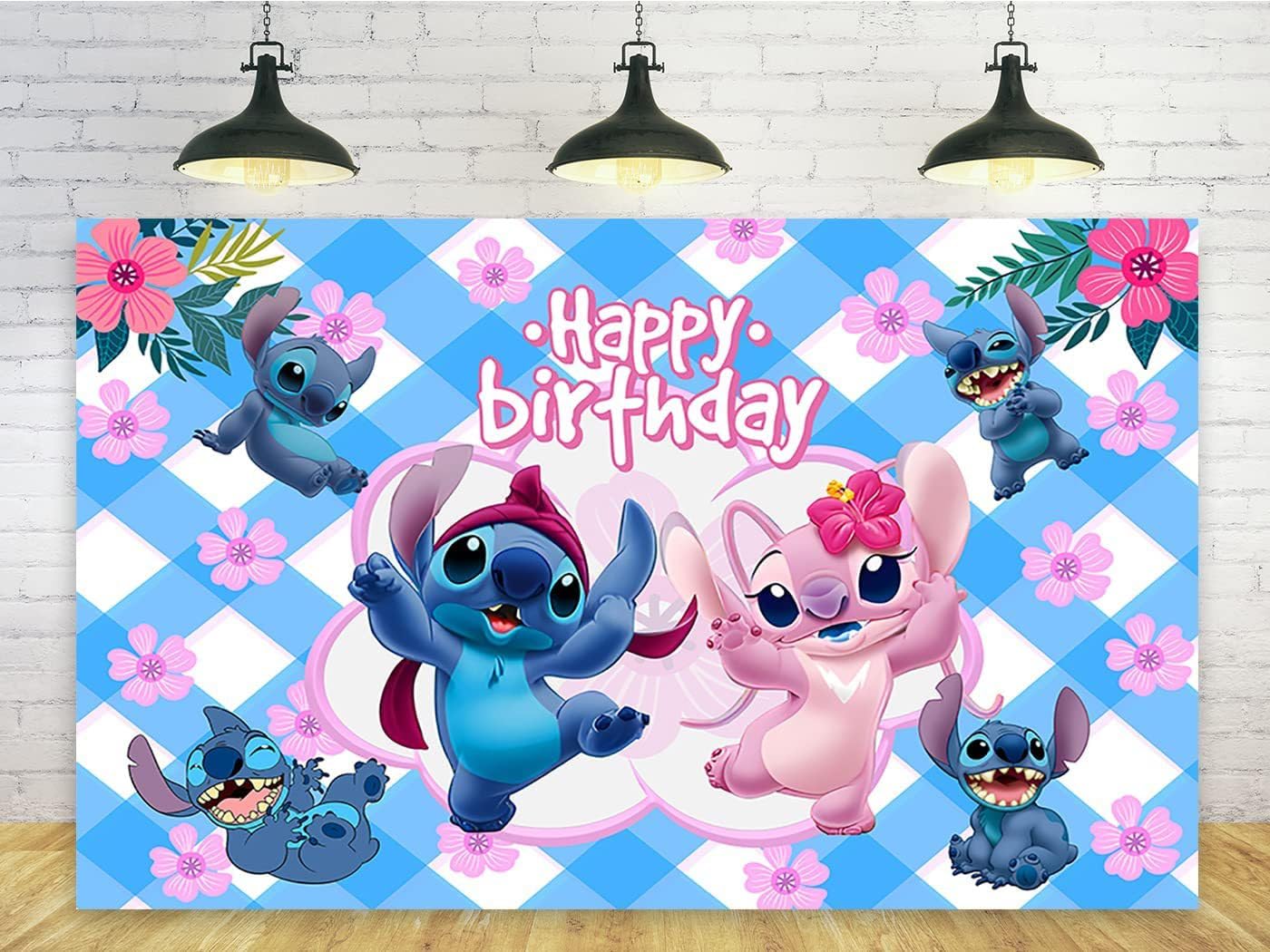 1400x1050 Photography Background Lilo and Stitch Decorations Party Photography, Decoration for Children Happy Birthday Decoration Supplies Be Used as a Workroom of Photographs(C): Buy Online at Best Price in UAE