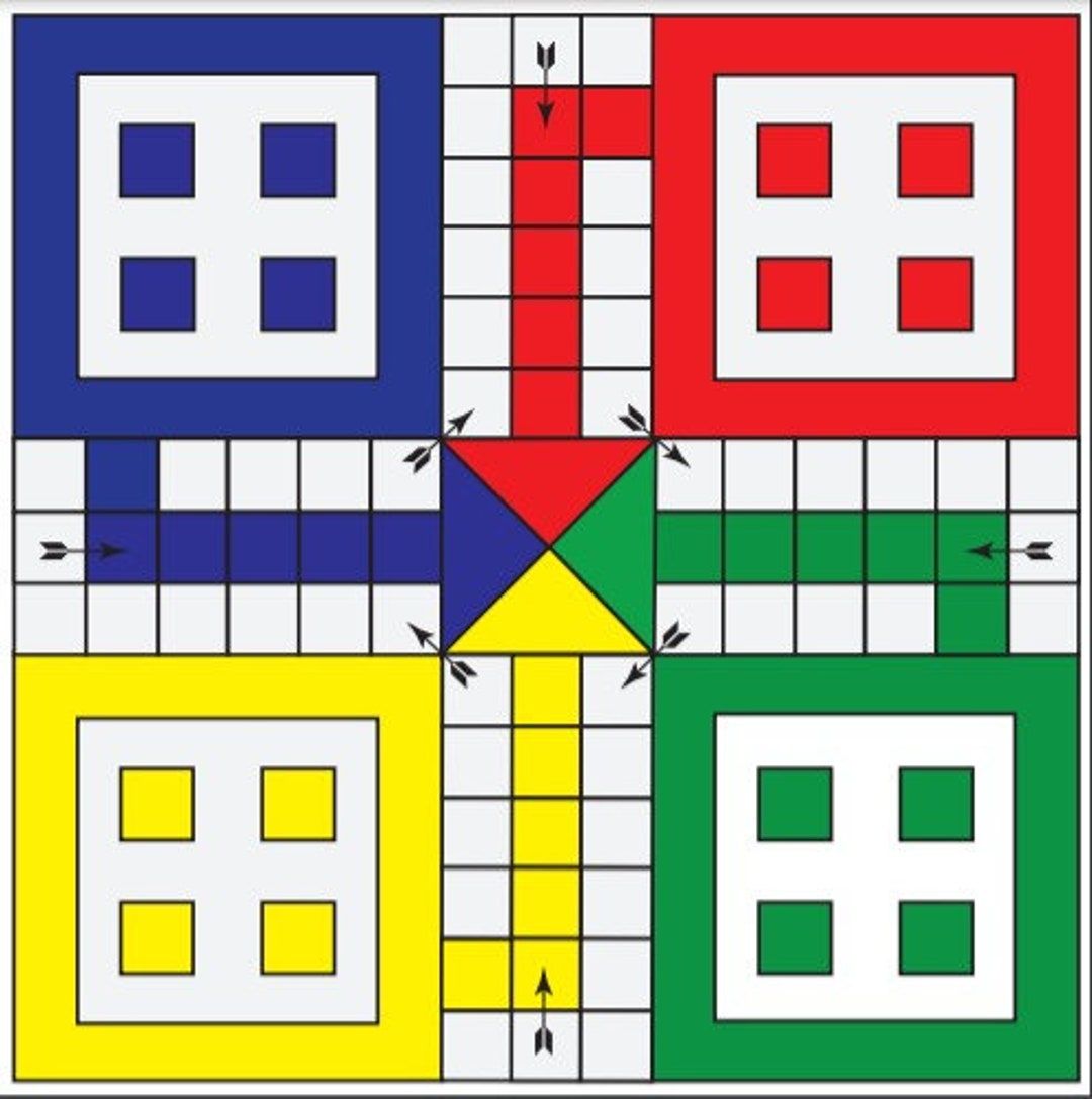 1080x1087 Buy Ludo Board Game Print: 30x30 Inch Classic Board (PDF Download) Online in India