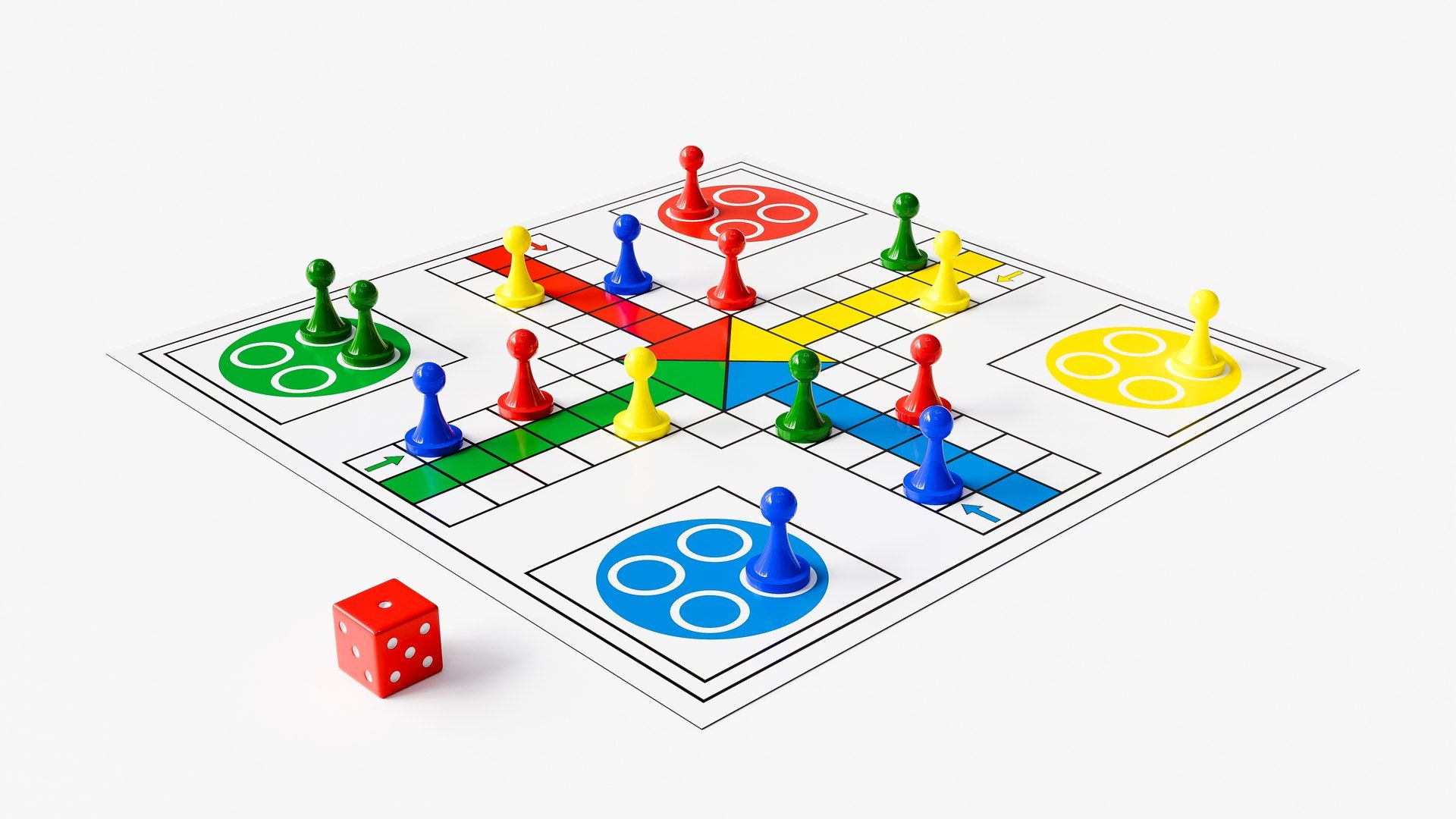 1920x1080 3D Ludo Board Game