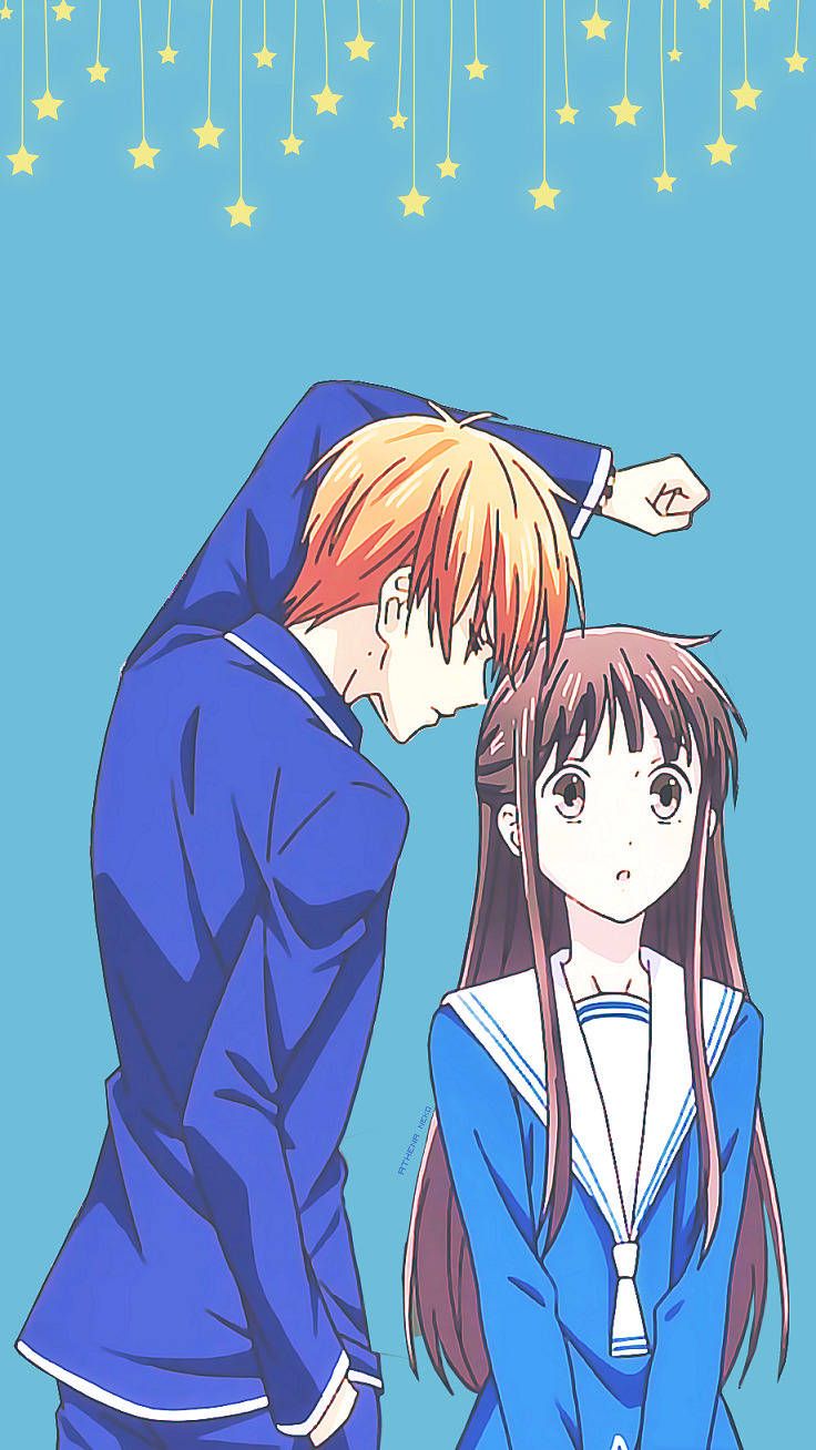 736x1308 Download Kyo And Tohru Fruits Basket Wallpaper