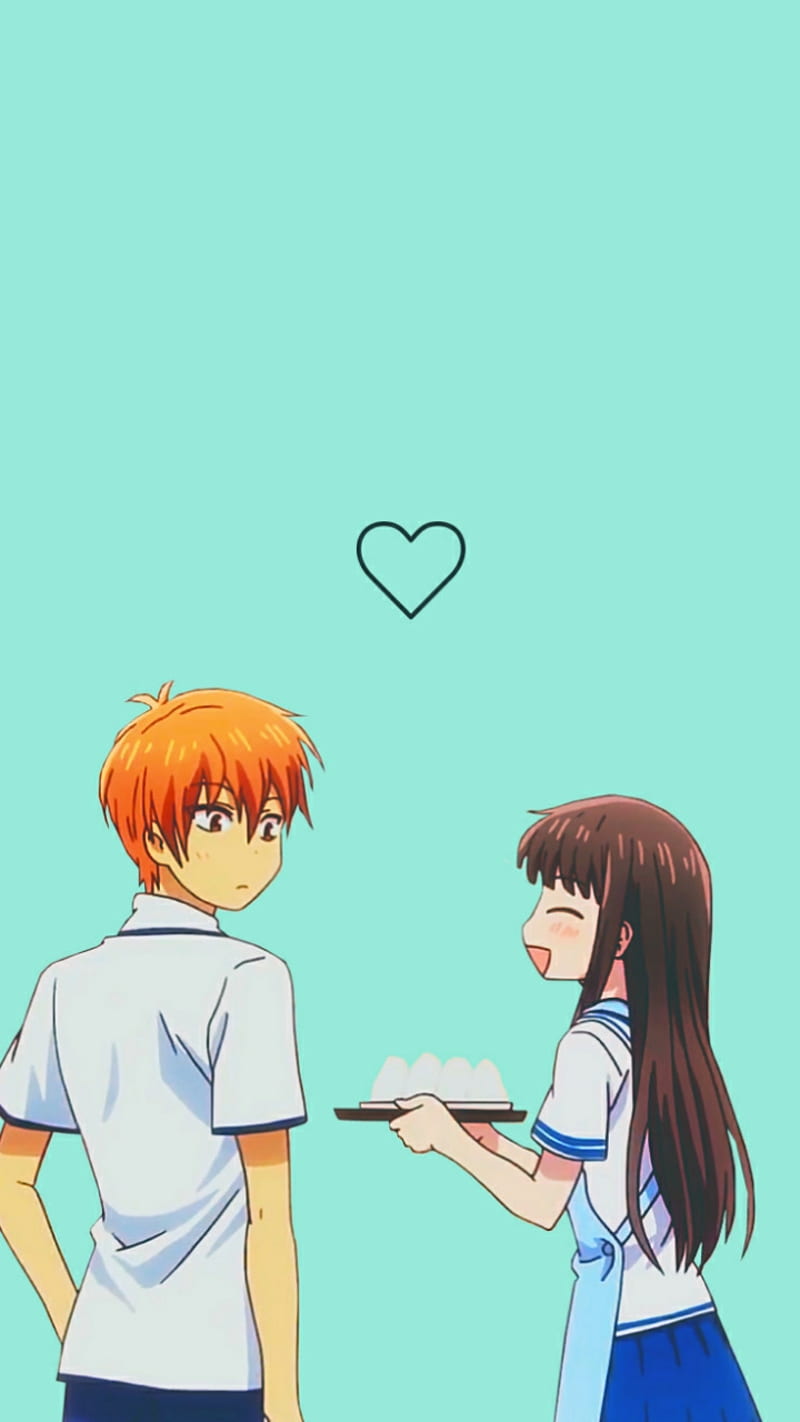 800x1422 Fruits Basket, anime, kawaii, kyo, love, tohru, HD phone wallpaper