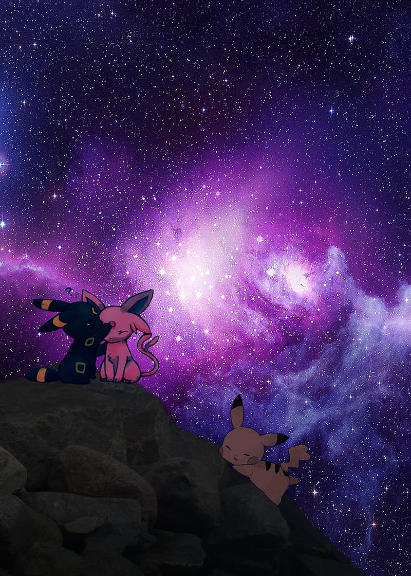 800x1120 Night pokemon, background, cool, gottacatchthemall, legends, lux, pikachu, space, HD phone wallpaper