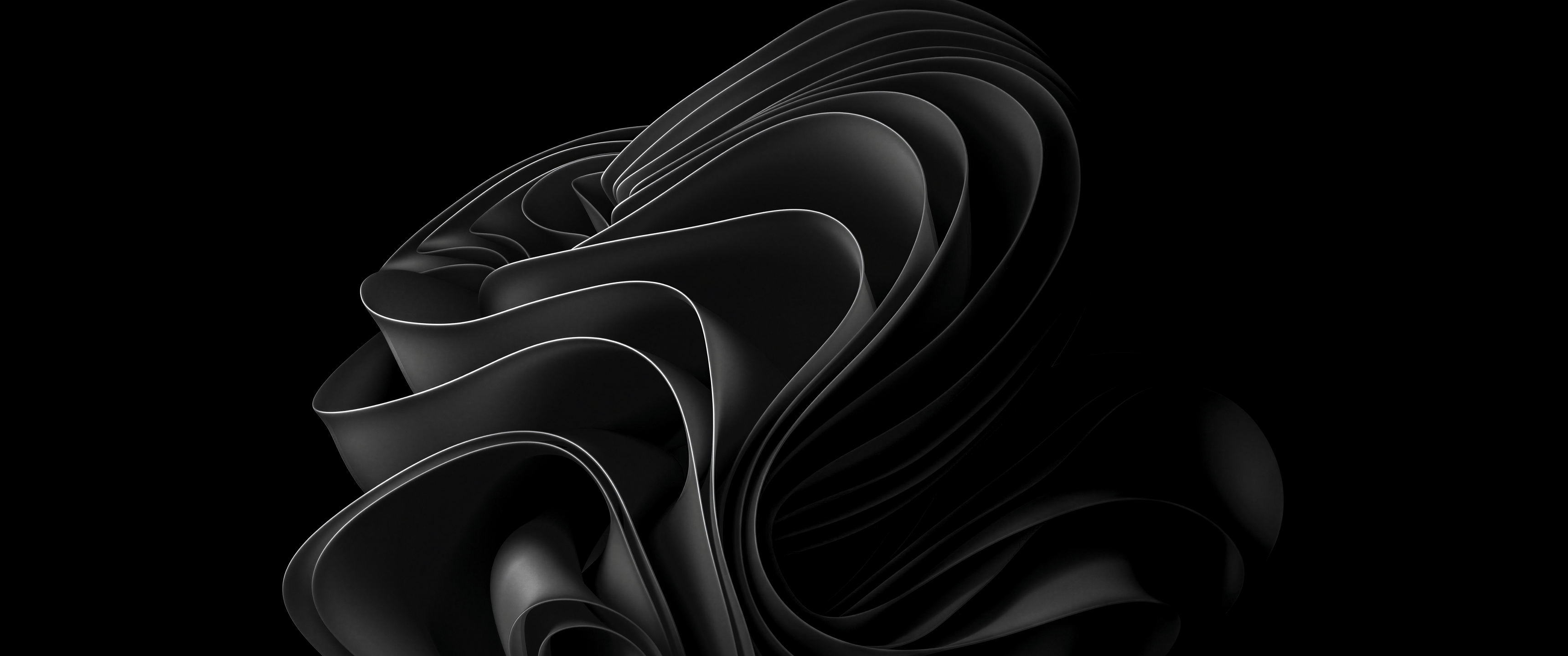 3440x1440 Windows 11 Wallpaper 4K, AMOLED, Dark Mode