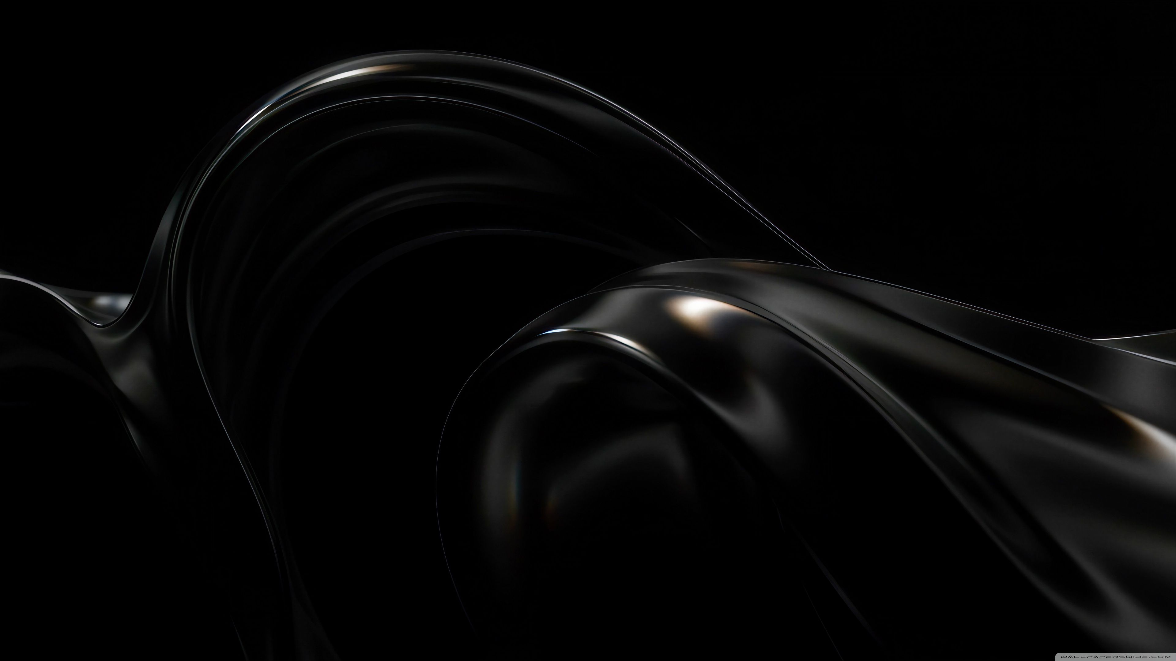 3840x2160 Black Minimalist Fluid Flow Abstract 4K UHD Wallpaper for UltraHD Desktop and TV : Widescreen and UltraWide Display : Dual Monitor : Smartphone and Tablet Devices