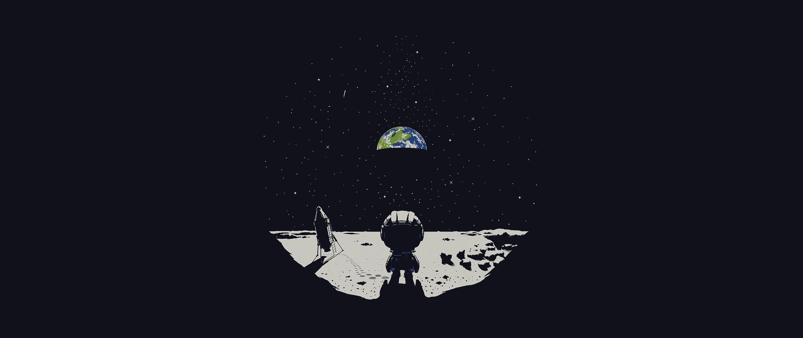 2560x1080 ultrawide, Space, Moon, Earth Wallpaper HD / Desktop and Mobile Background