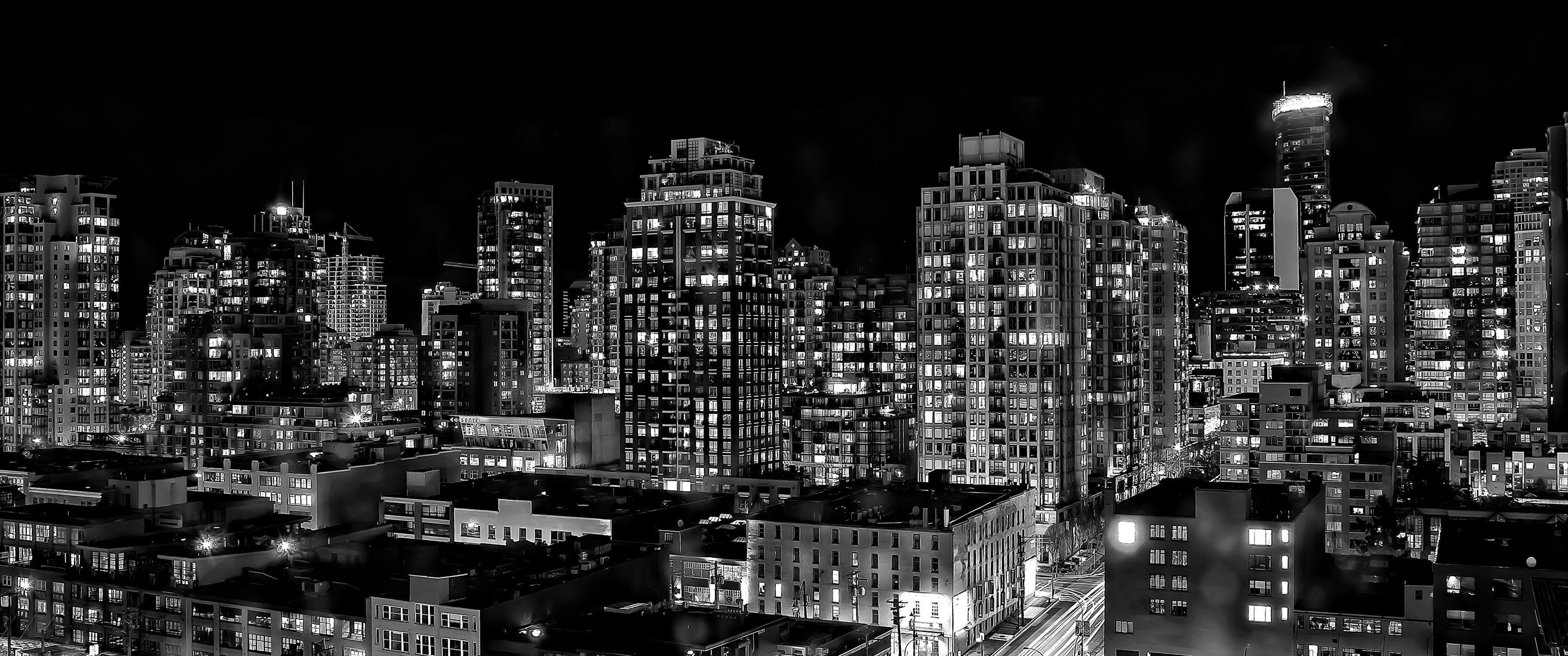 3440x1440 Black And White Vancouver City 4k UltraWide Quad HD 1440P , HD 4k Wallpaper, Image, Background, Photos and Picture