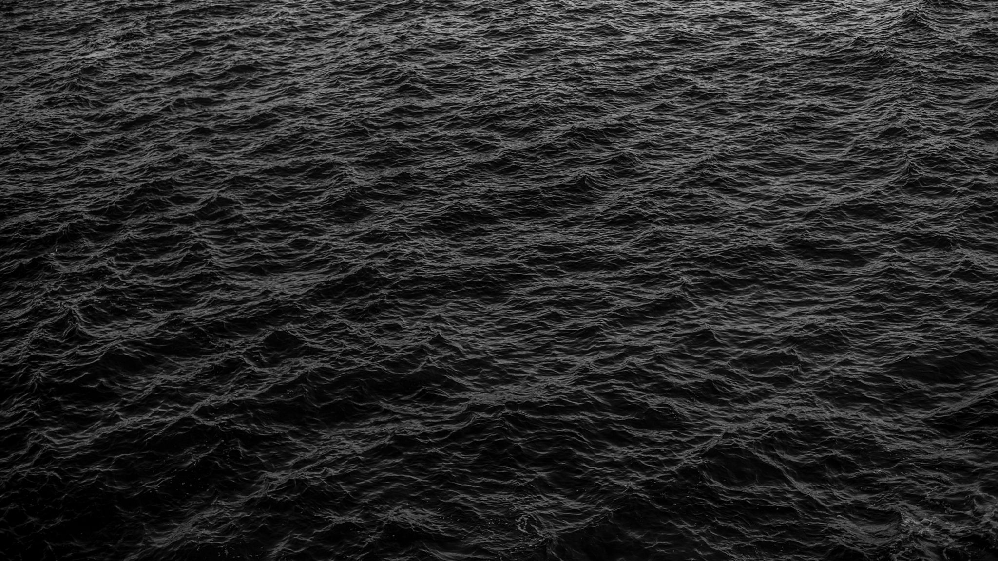 2048x1152 Download wallpaper 2048x1152 sea, waves, black, surface, water ultrawide monitor HD background