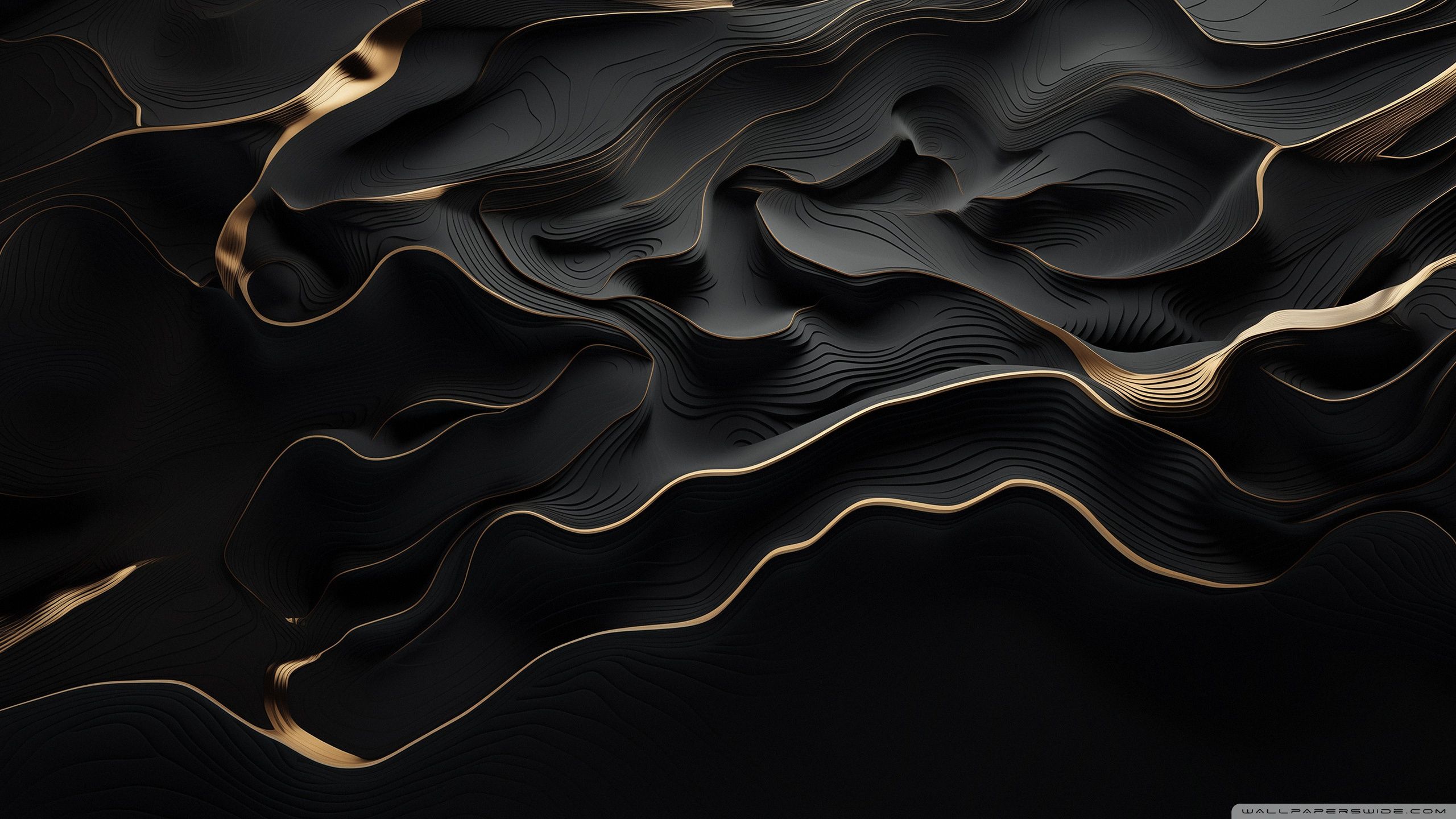2560x1440 Black and Golden Abstract Design 4K UHD Wallpaper for UltraHD Desktop and TV : Widescreen and UltraWide Display : Smartphone and Tablet Devices