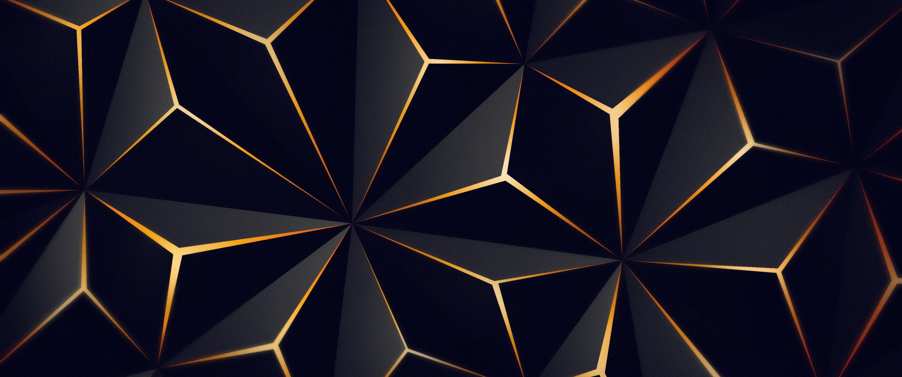 3440x1440 Triangle Solid Black Gold 4k UltraWide Quad HD 1440P , HD 4k Wallpaper, Image, Background, Photos and Picture
