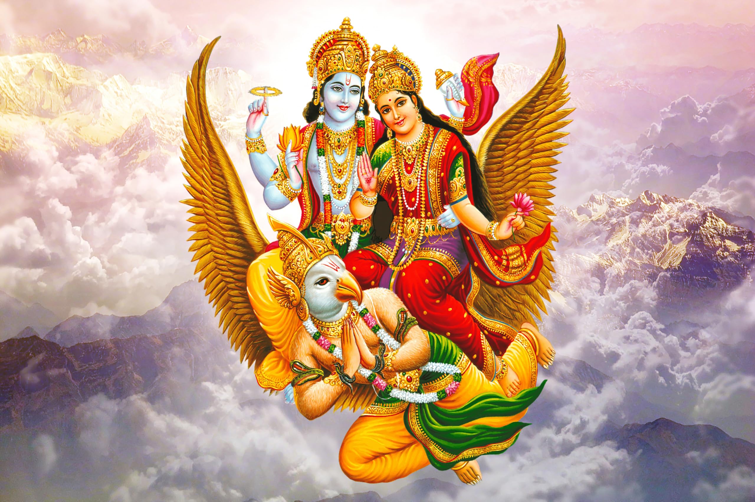 2560x1704 Amazon.com : CHNYWORK 7x5ft Indian Hindu God Backdrop Indian Lord Vishnu and Lakshmi Hindu God in the Sky Clouds Scenery Background Ganesha Indian Festival Party Decor Photo Booth Props Wallpaper