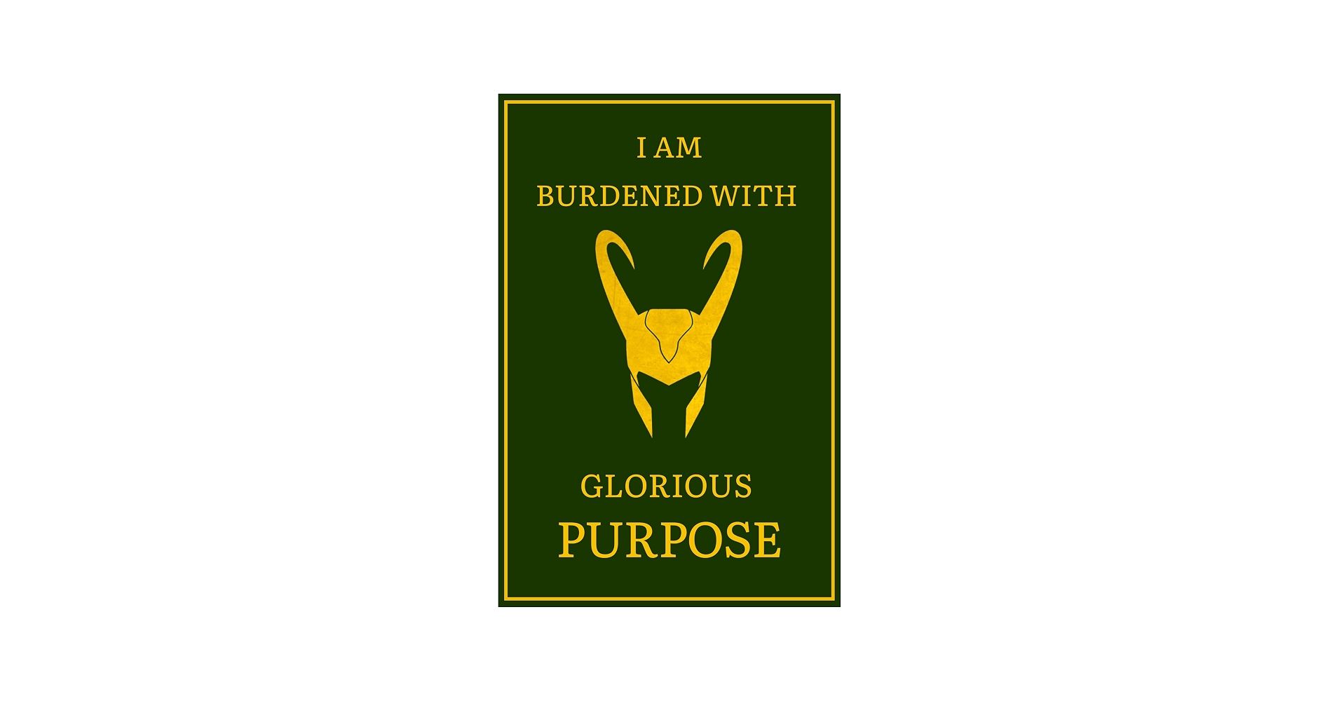 1910x1000 Midnight Works Loki Glorious Purpose Poster 12 x 18 inch 300 GSM : Amazon.in: Home & Kitchen