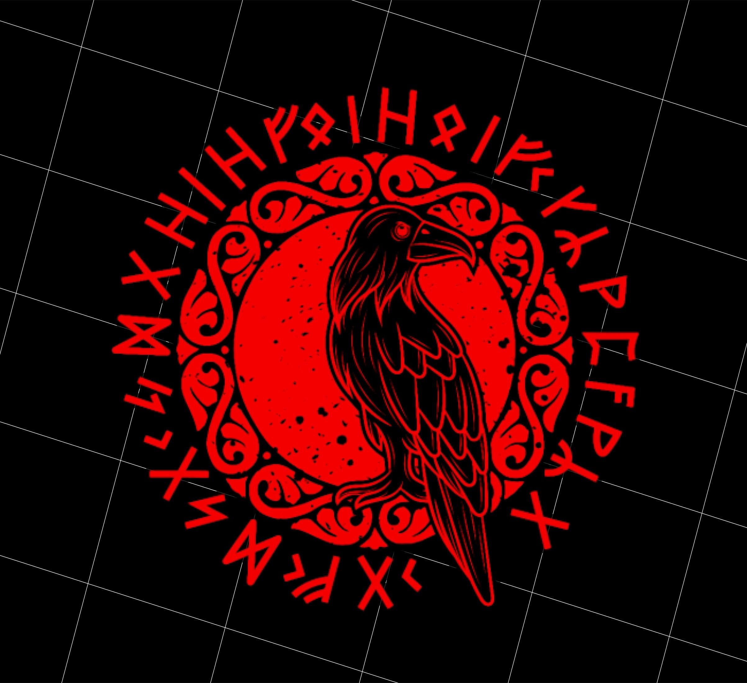 2406x2200 Odin Raven Vikings Png, Runes Huginn Muninn Myth Png, Red Bird Png, Viking Gift Png, Raven Viking Gift Png, Png Printable, Digital File