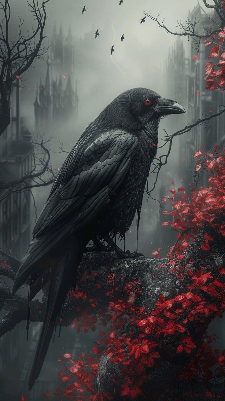 736x1308 Raven Wallpaper and Black. Halloween live wallpaper, Viking wallpaper, Raven artwork