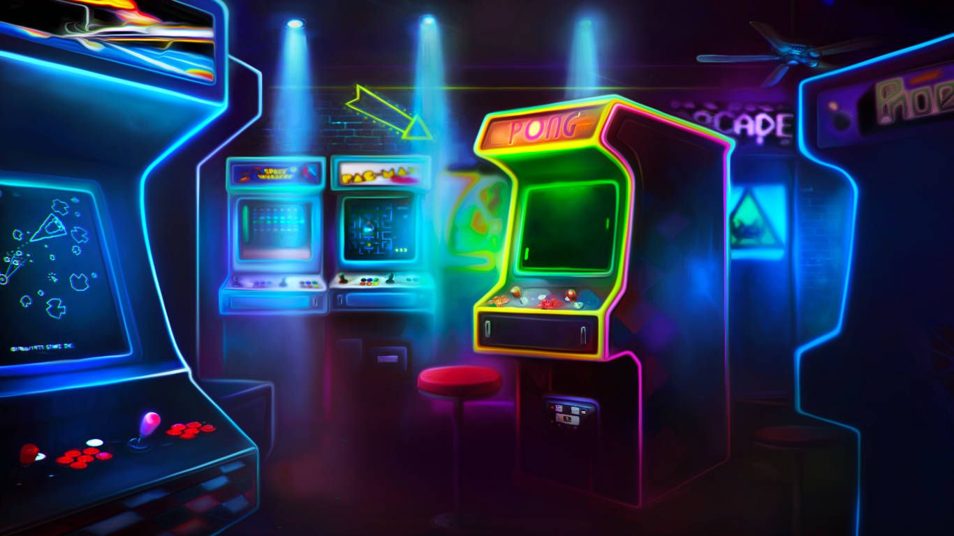 1366x768 Arcade Cabinet Wallpaper