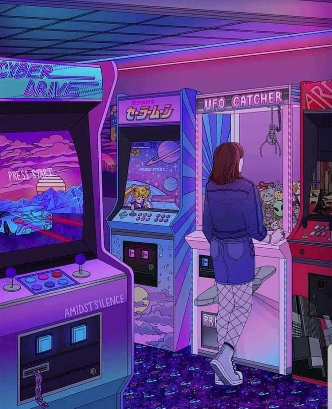 1080x1331 Download Step into a world of nostalgia with Arcade Aesthetic. Wallpaper