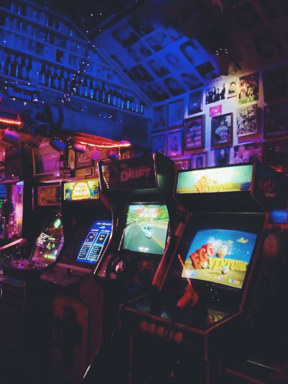 960x1280 Download 80s Retro Arcade Game Room Wallpaper