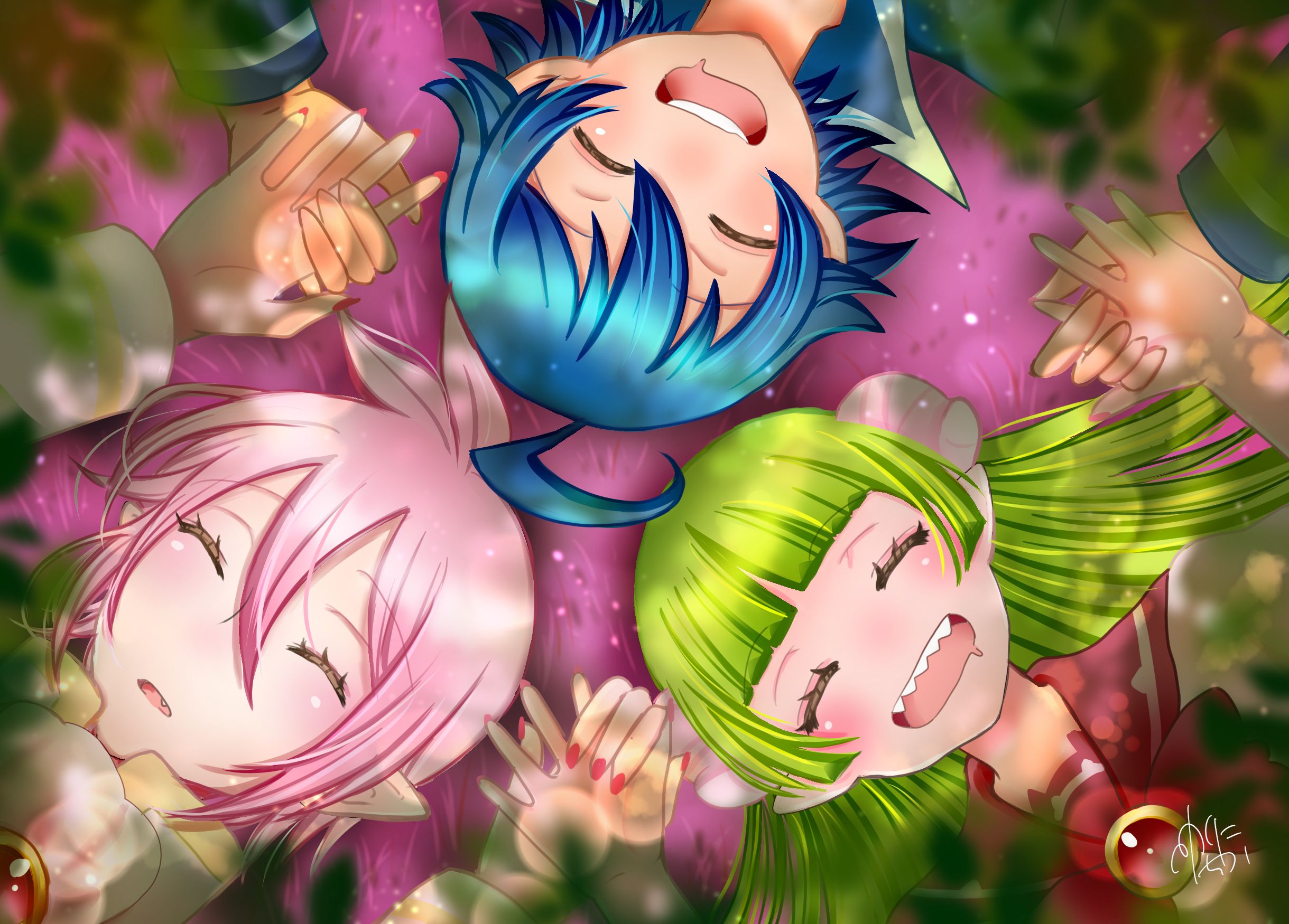 2439x1750 Iruma Kun Trio: Asmodeus Alice & Clara Valac HD Wallpaper