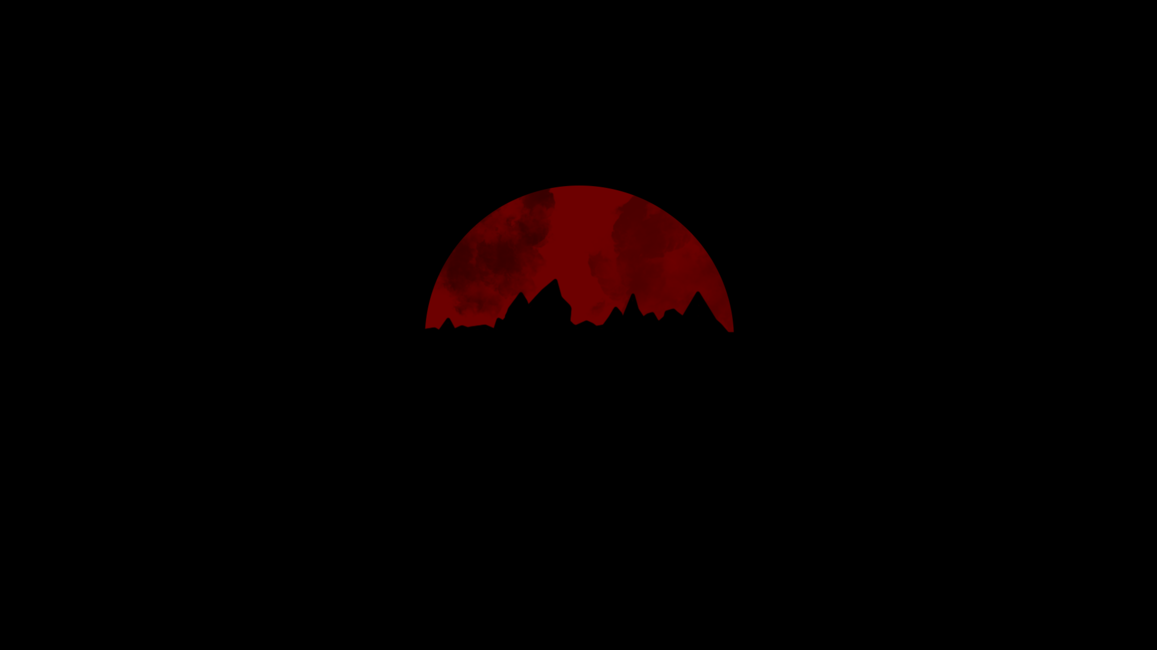 3840x2160 Red Moon Minimalist Wallpaper [3840x2160]