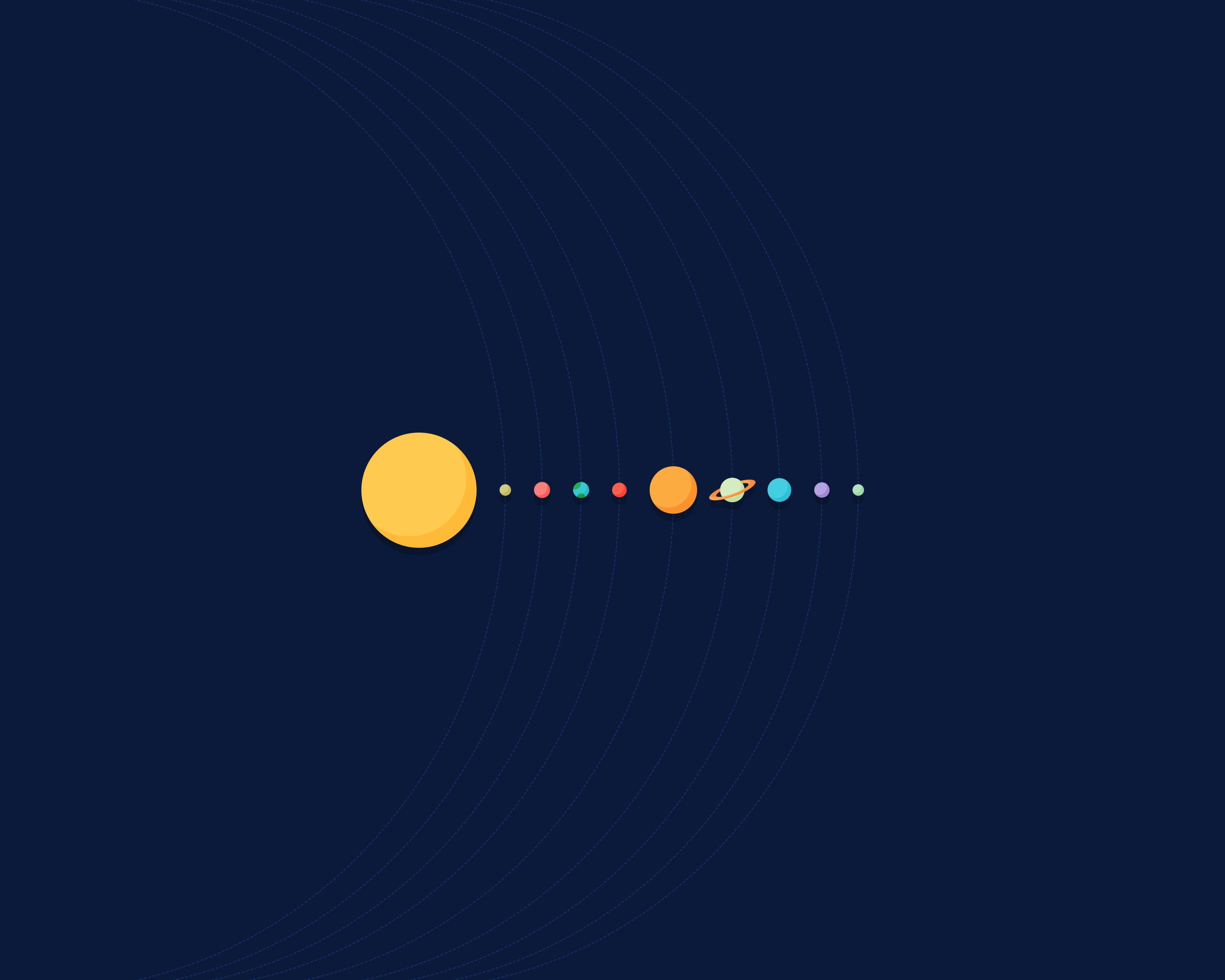 3200x2560 Solar System Minimalist Wallpaper